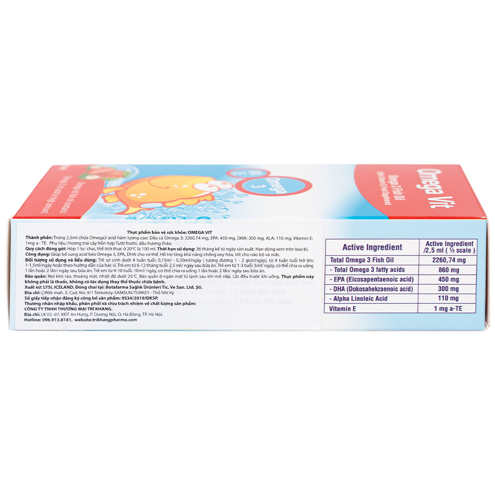 Siro bổ não Omega Vit Botafarma (100ml)