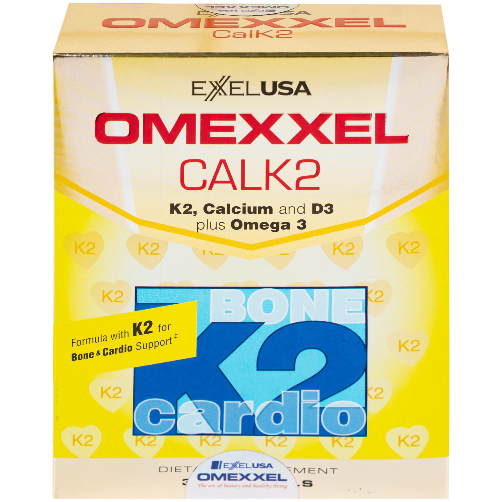 Viên uống bổ sung Canxi giúp xương răng chắc khỏe Omexxel Calk2 (3 vỉ x 10 viên)