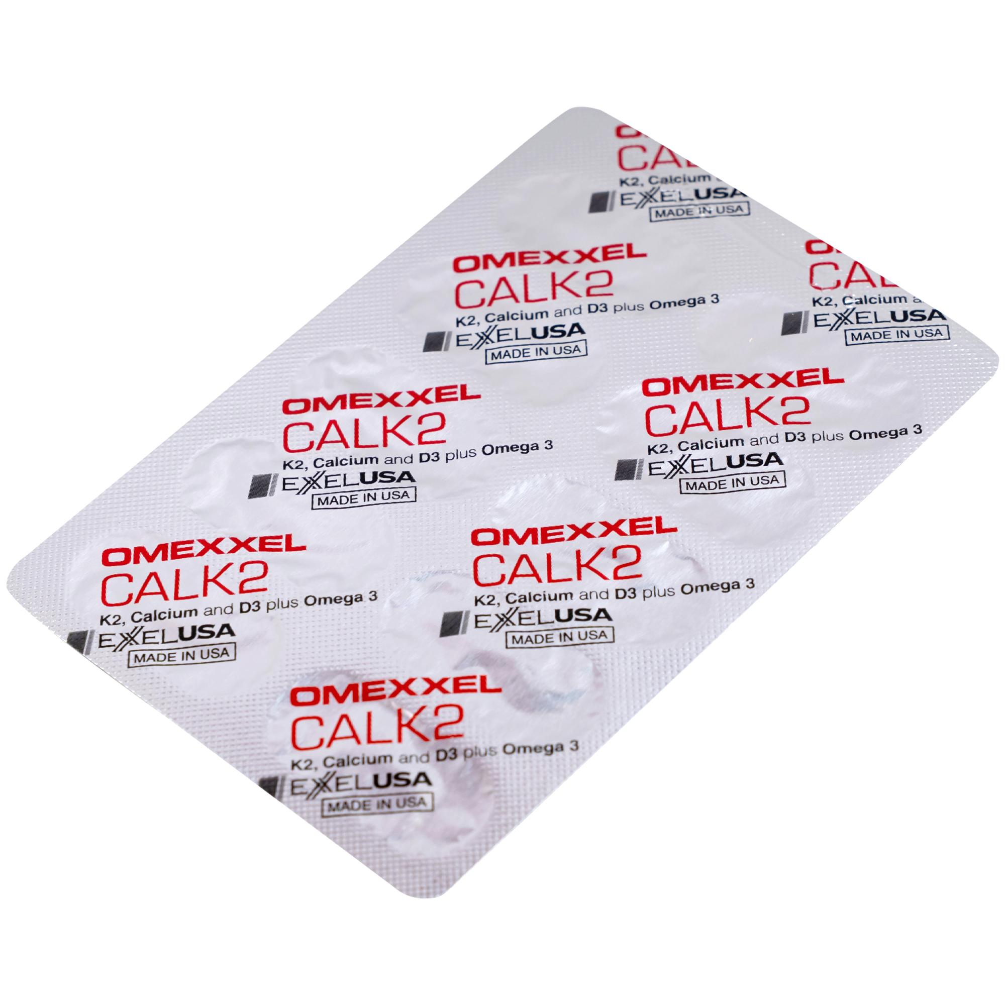 Viên uống bổ sung Canxi giúp xương răng chắc khỏe Omexxel Calk2 (3 vỉ x 10 viên)