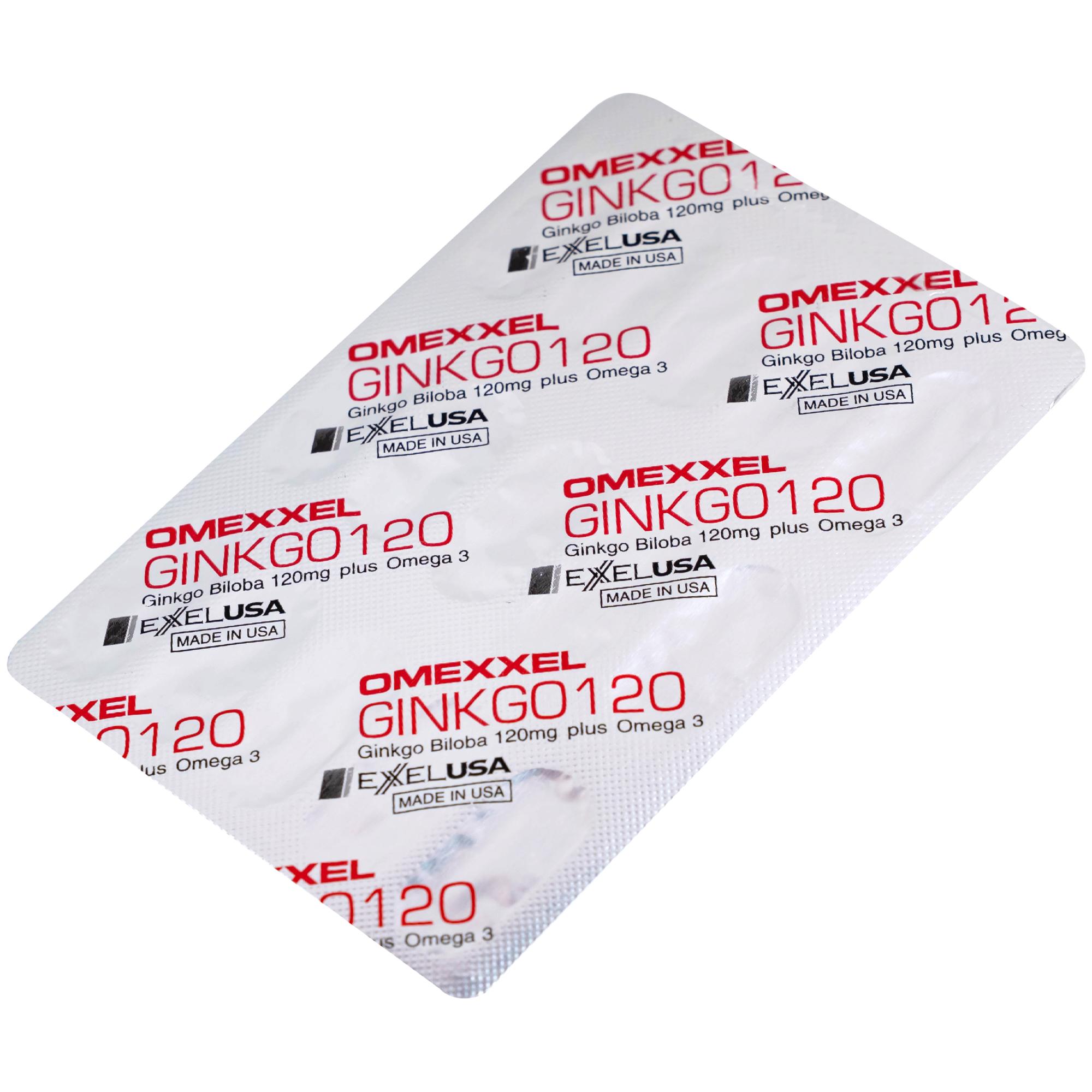 Viên uống hỗ trợ tăng cường tuần hoàn máu não Omexxel Ginkgo 120 (2 vỉ x 15 viên)