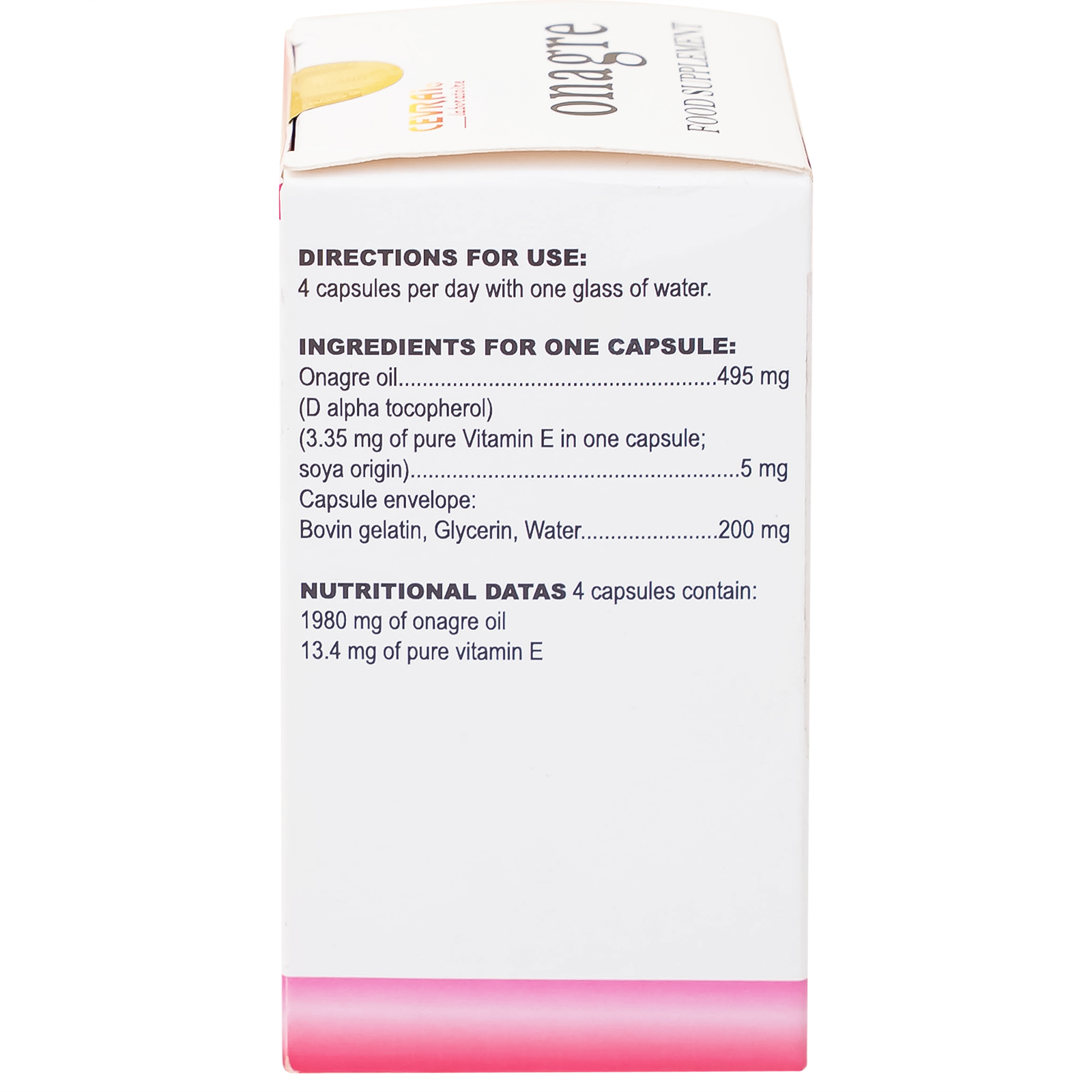 Viên uống giúp da sáng đẹp, giảm quá trình oxy hóa, cải thiện độ ẩm cho da Onagre Cevrai (60 viên)