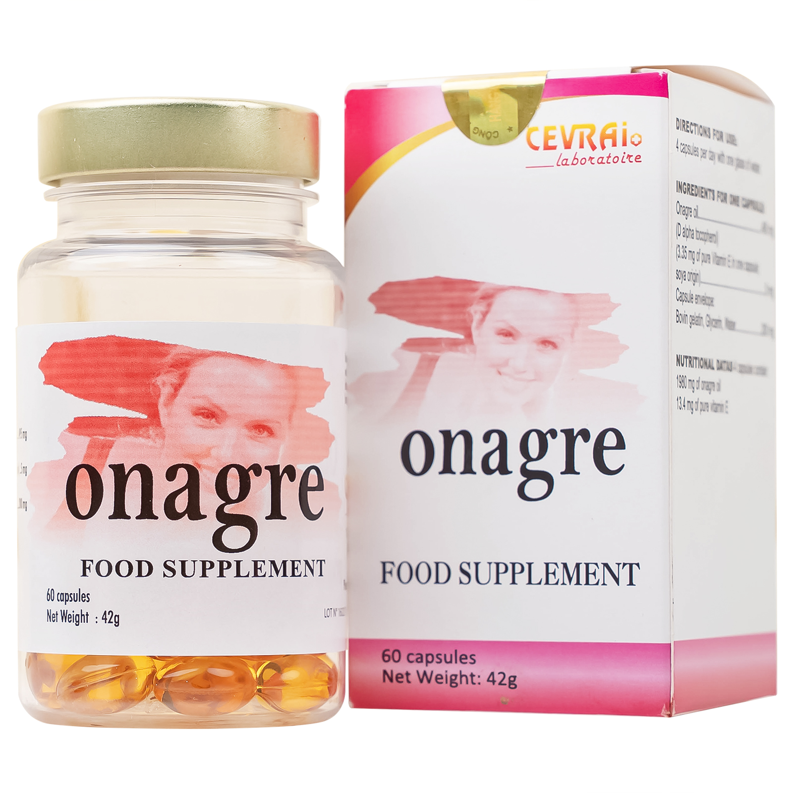 Viên uống giúp da sáng đẹp, giảm quá trình oxy hóa, cải thiện độ ẩm cho da Onagre Cevrai (60 viên)