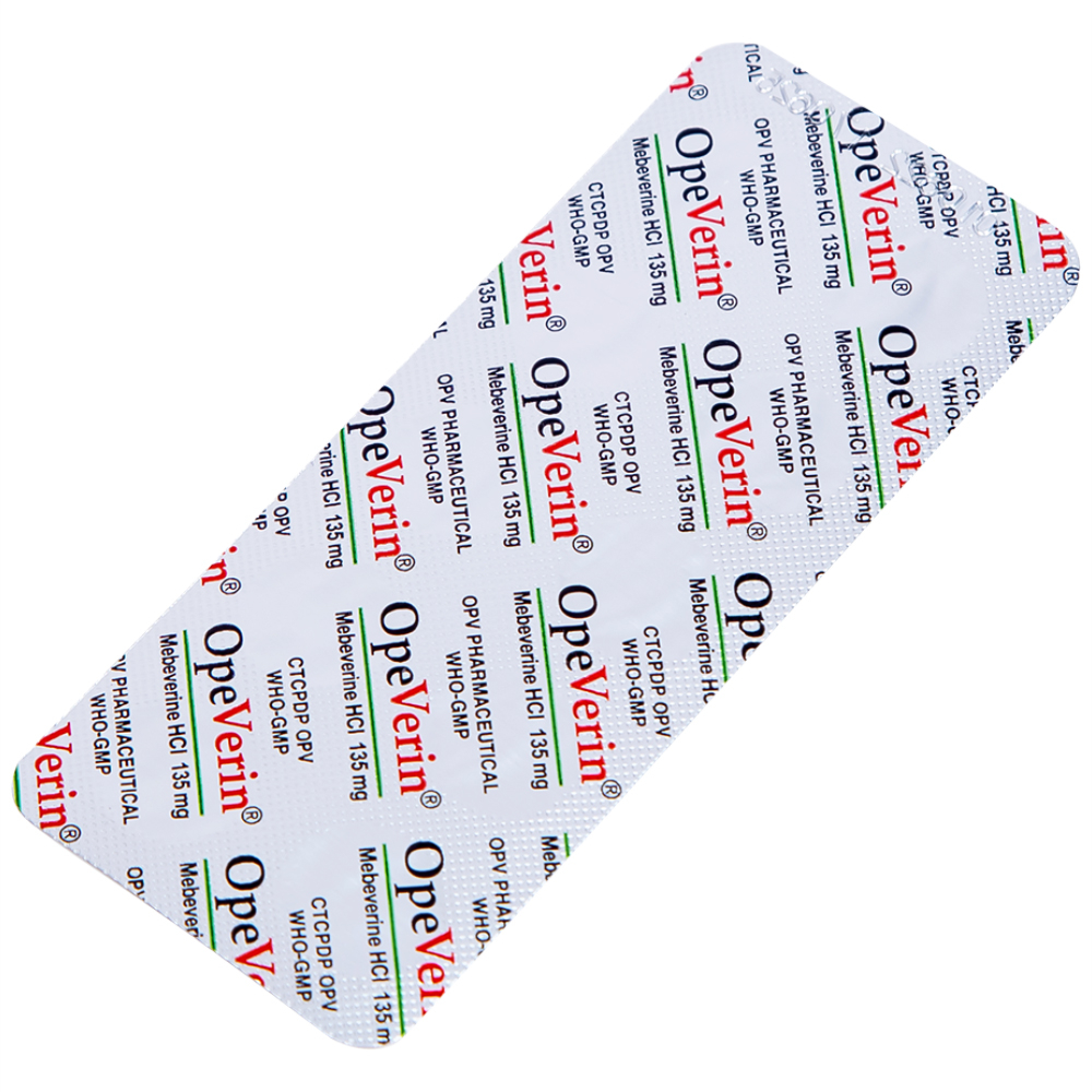Thuốc OpeVerin 135mg OPV điều trị hội chứng ruột kích thích (5 vỉ x 10 viên)