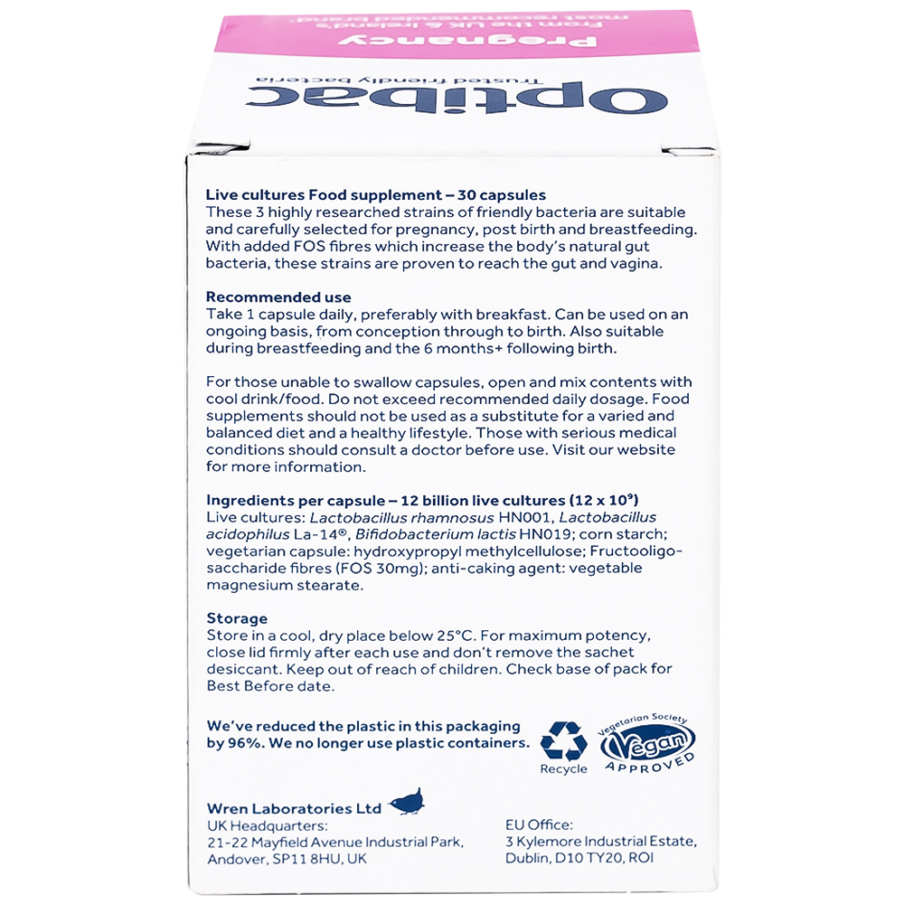 Viên hỗ trợ tiêu hóa Optibac Pregnancy (30 viên)