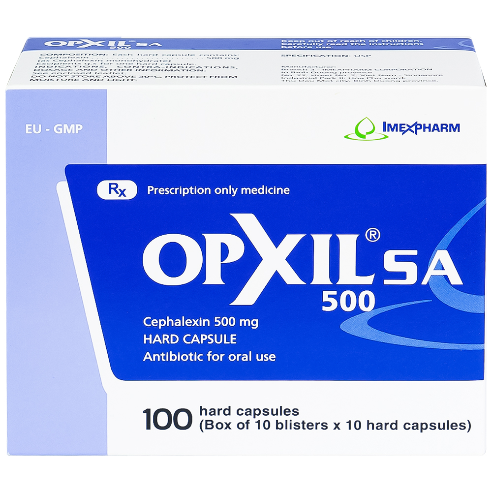 Thuốc OPXIL SA 500 Imexpharm điều trị các nhiễm khuẩn do các vi khuẩn nhạy cảm (10 vỉ x 10 viên)