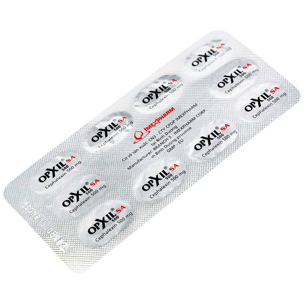 Thuốc OPXIL SA 500 Imexpharm điều trị các nhiễm khuẩn do các vi khuẩn nhạy cảm (10 vỉ x 10 viên)