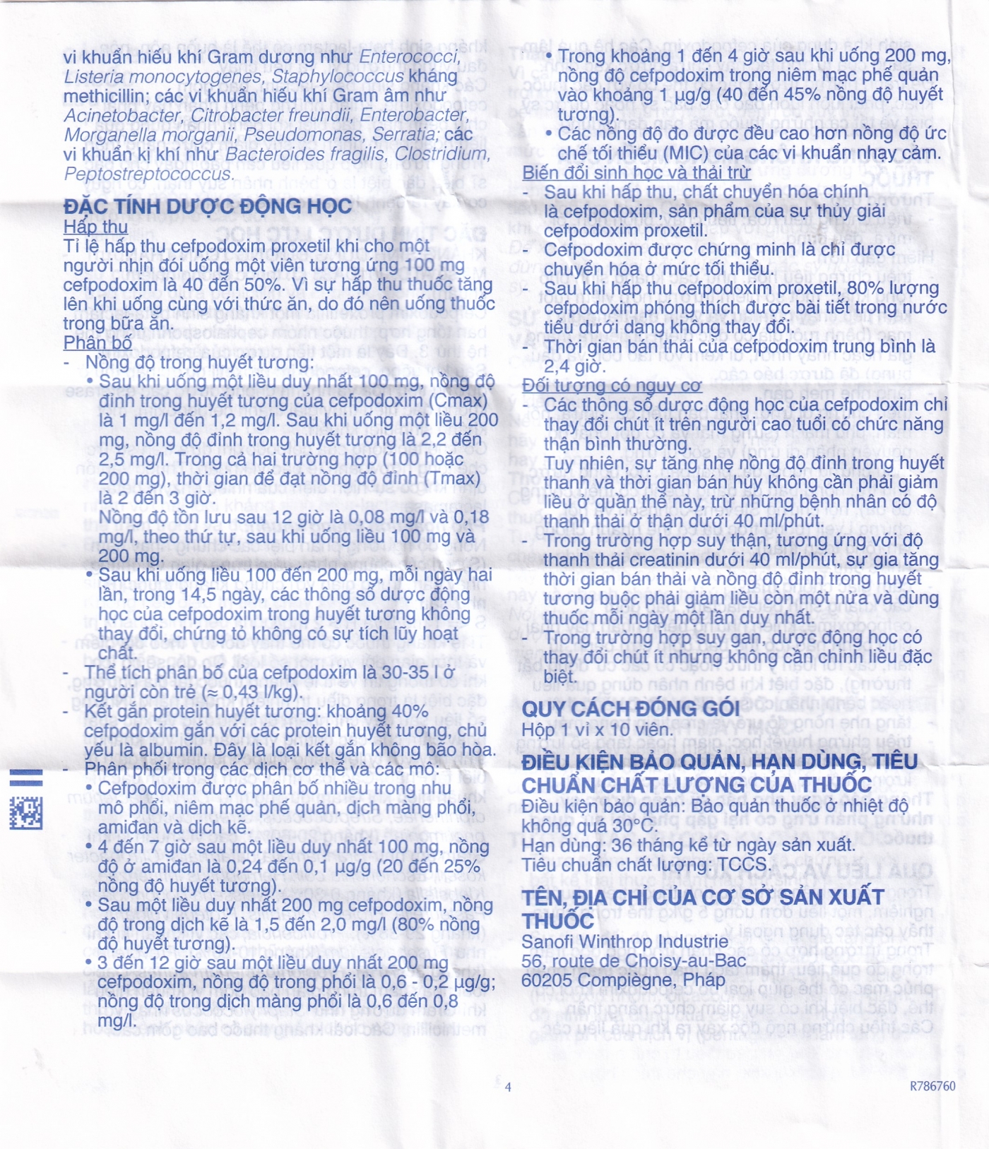 Thuốc Orelox 100mg Sanofi điều trị các chứng nhiễm khuẩn, viêm họng, viêm xoang cấp (1 vỉ x 10 viên)