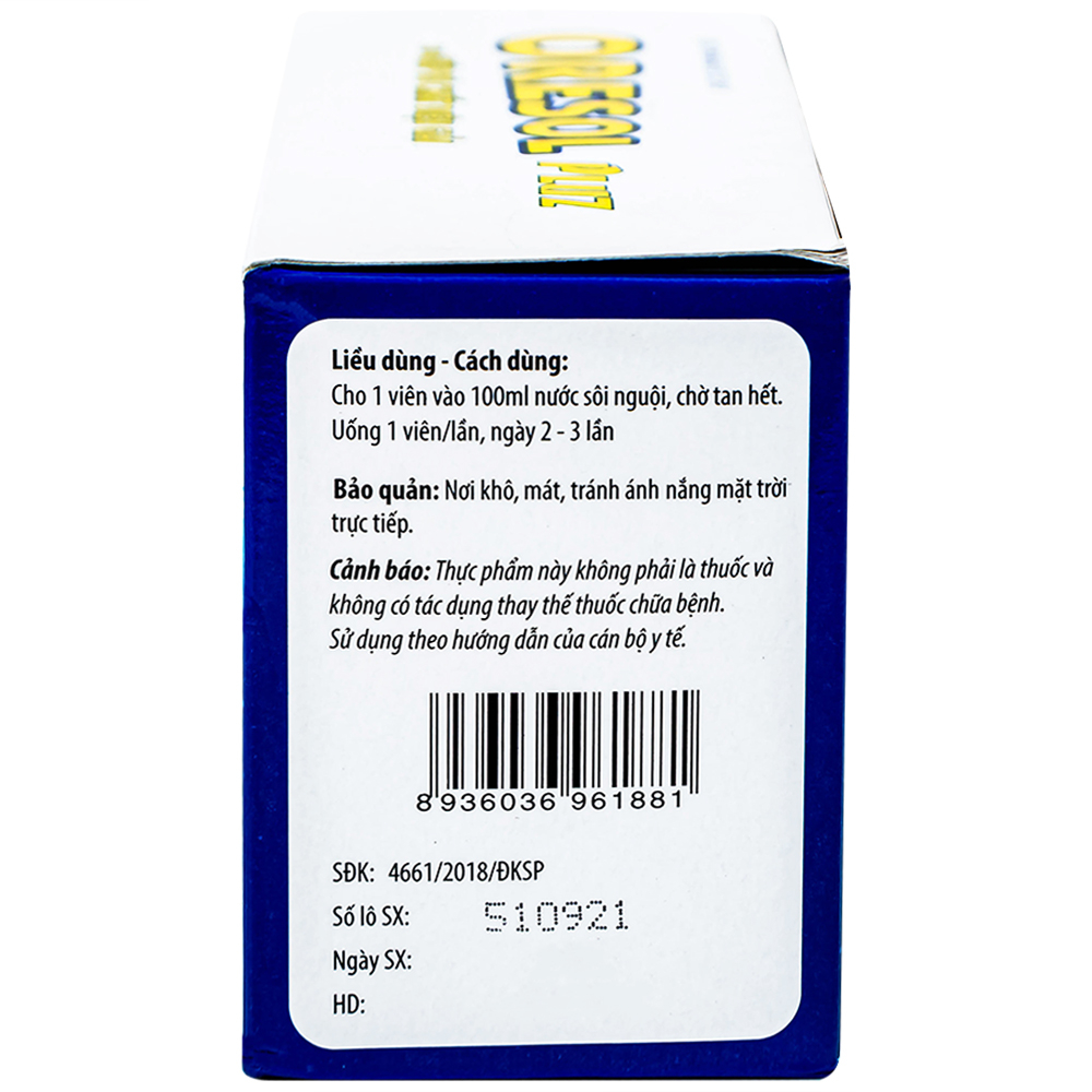 Viên sủi giúp bù chất điện giải Oresol Pluz Hadiphar (10 viên)