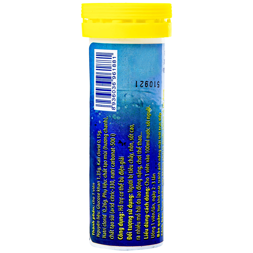 Viên sủi giúp bù chất điện giải Oresol Pluz Hadiphar (10 viên)