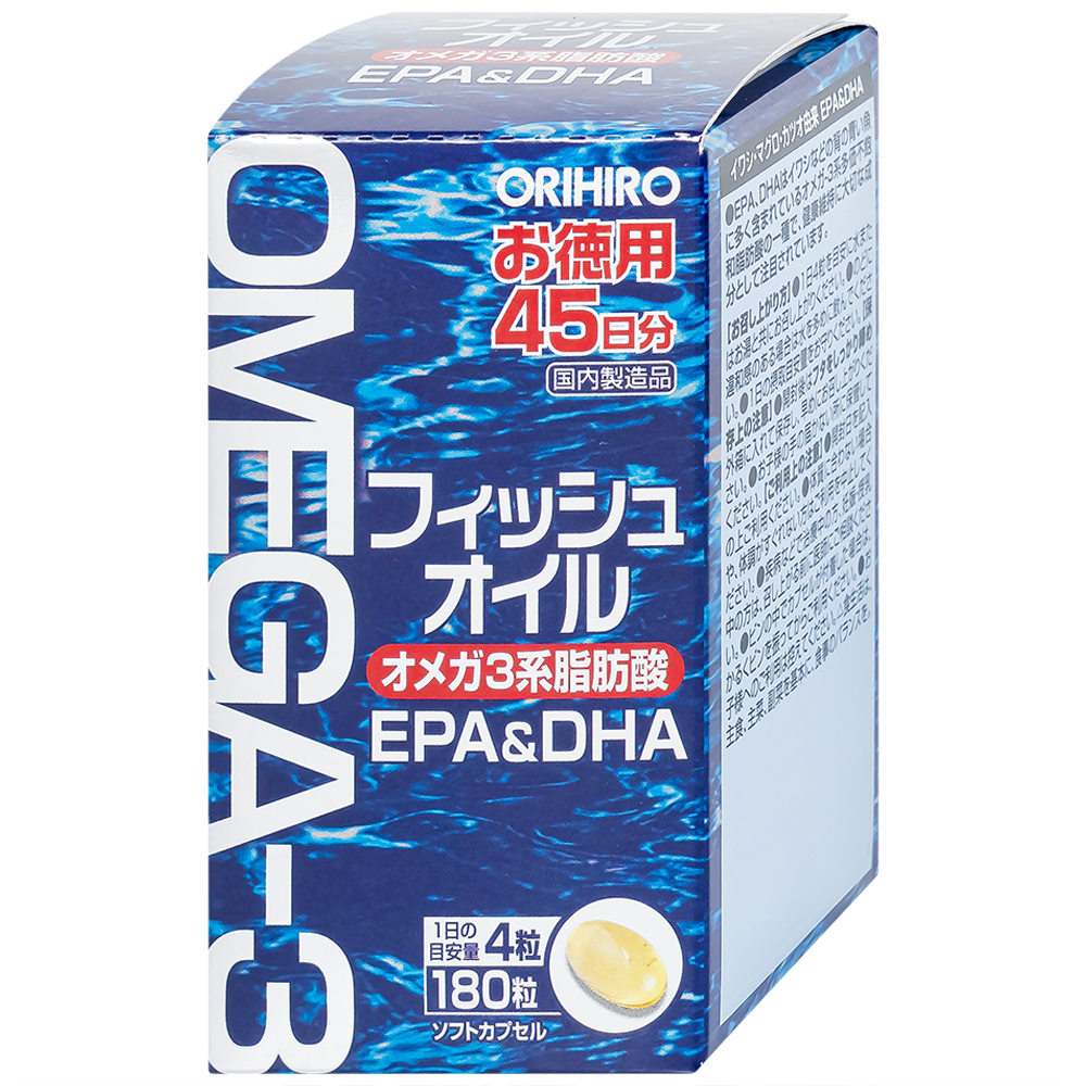Viên uống hỗ trợ cho não bộ và thị lực Orihiro Fish Oil (180 viên)