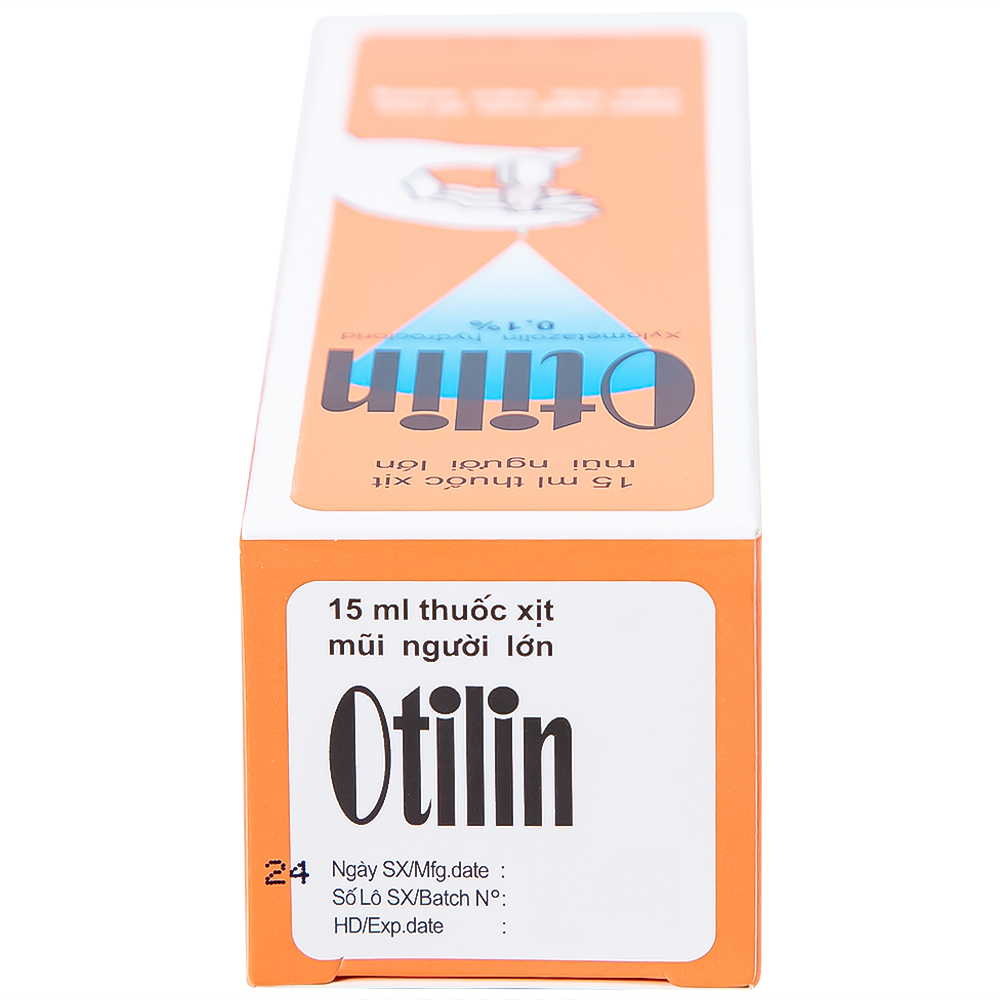 Thuốc xịt mũi Otilin 0.1% Pharbaco giảm ngạt mũi, sung huyết trong viêm mũi (15ml)