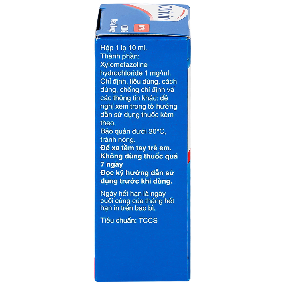 Thuốc nhỏ mũi Otrivin 0.1% GSK điều trị nghẹt mũi, sung huyết mũi họng (10ml)