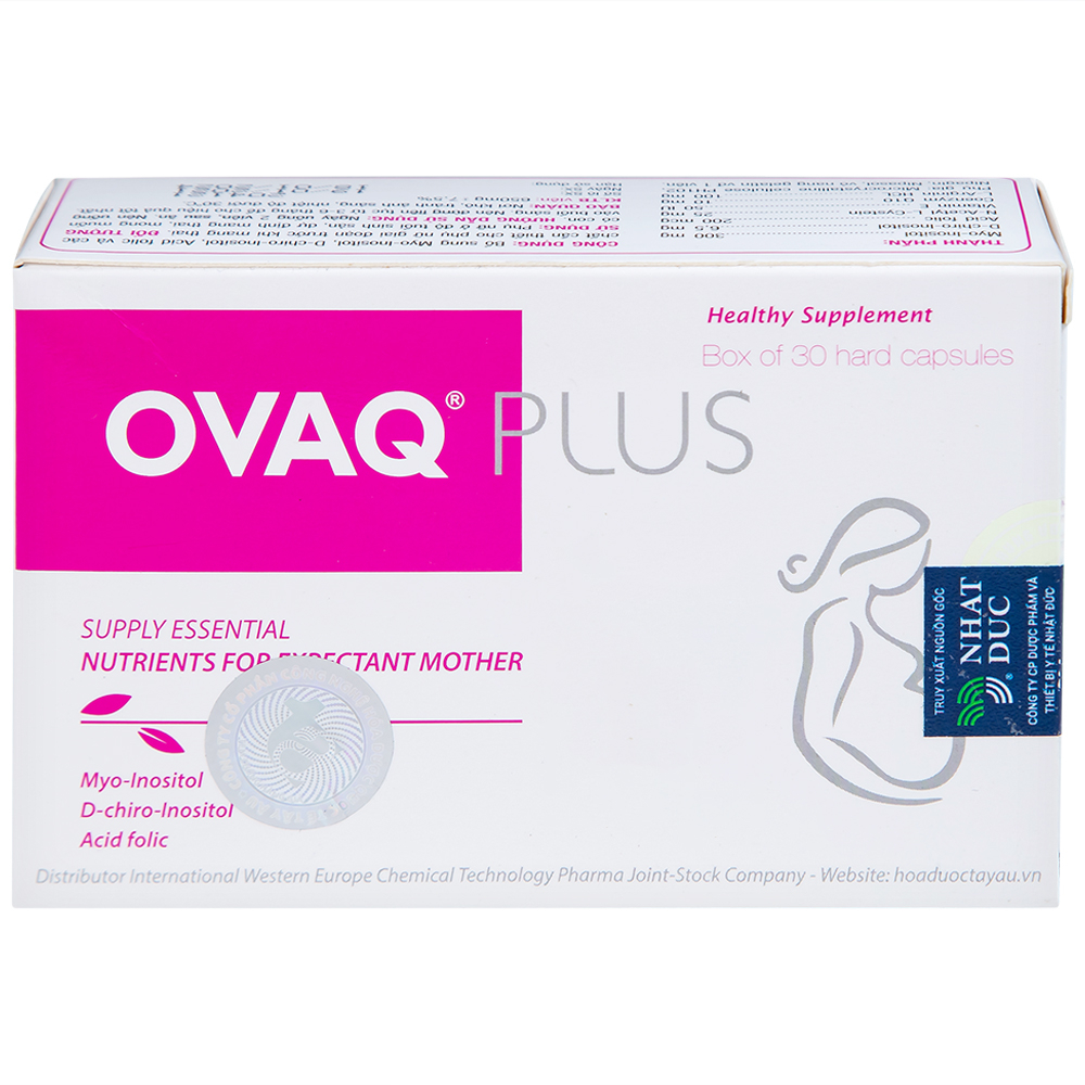 Viên bổ sung Myo Inositol Acid folic phụ nữ trước mang thai OvaQ plus (30 Viên)