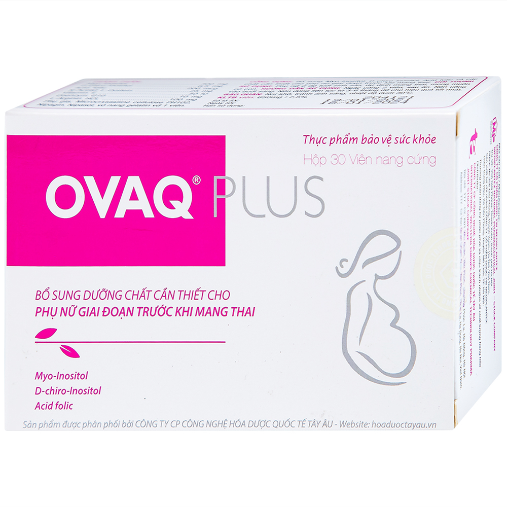 Viên bổ sung Myo Inositol Acid folic phụ nữ trước mang thai OvaQ plus (30 Viên)