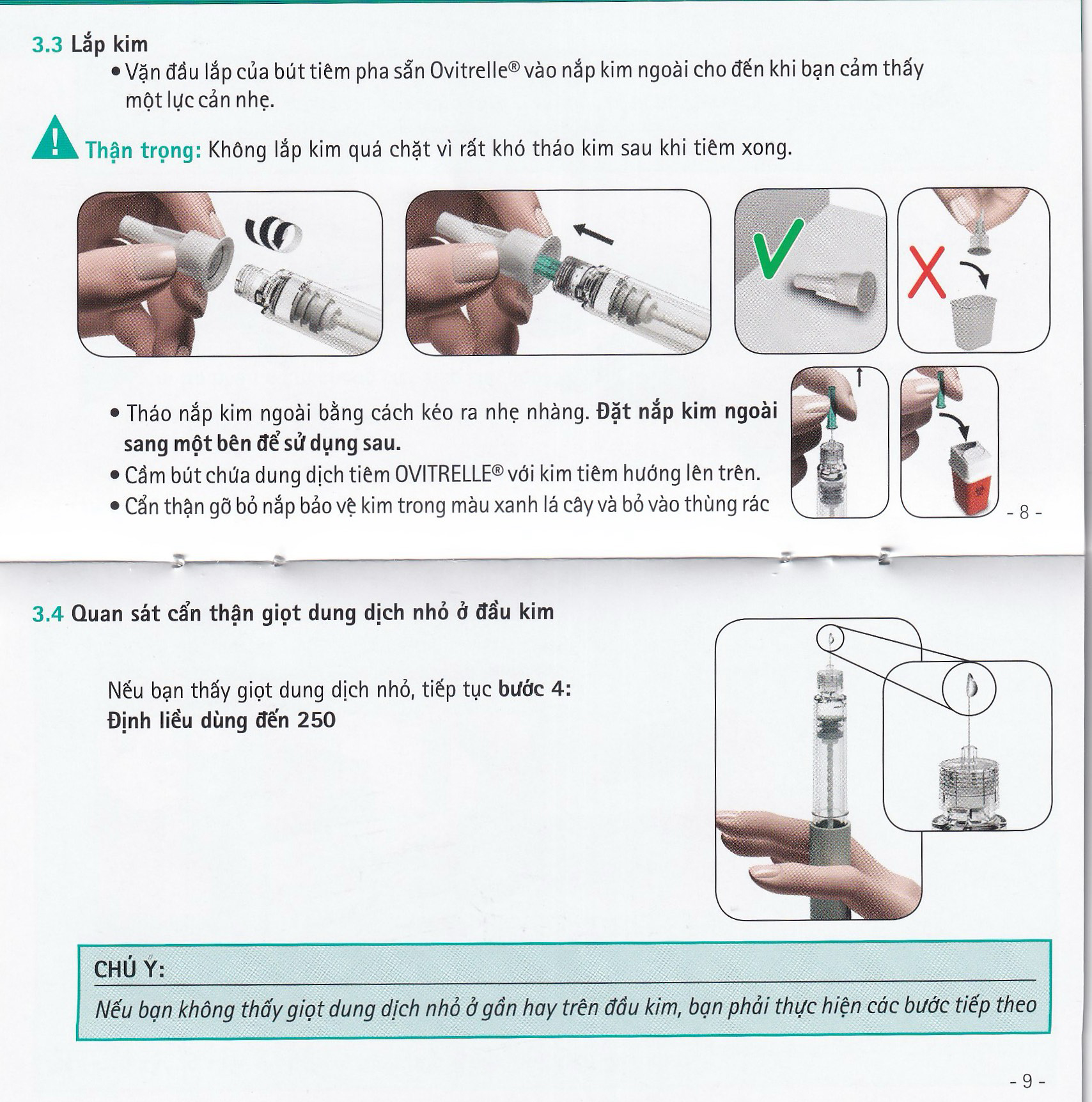 Thuốc Tiêm Ovitrelle 250Mcg/0.5Ml Inj H1 Kích thích rụng trứng