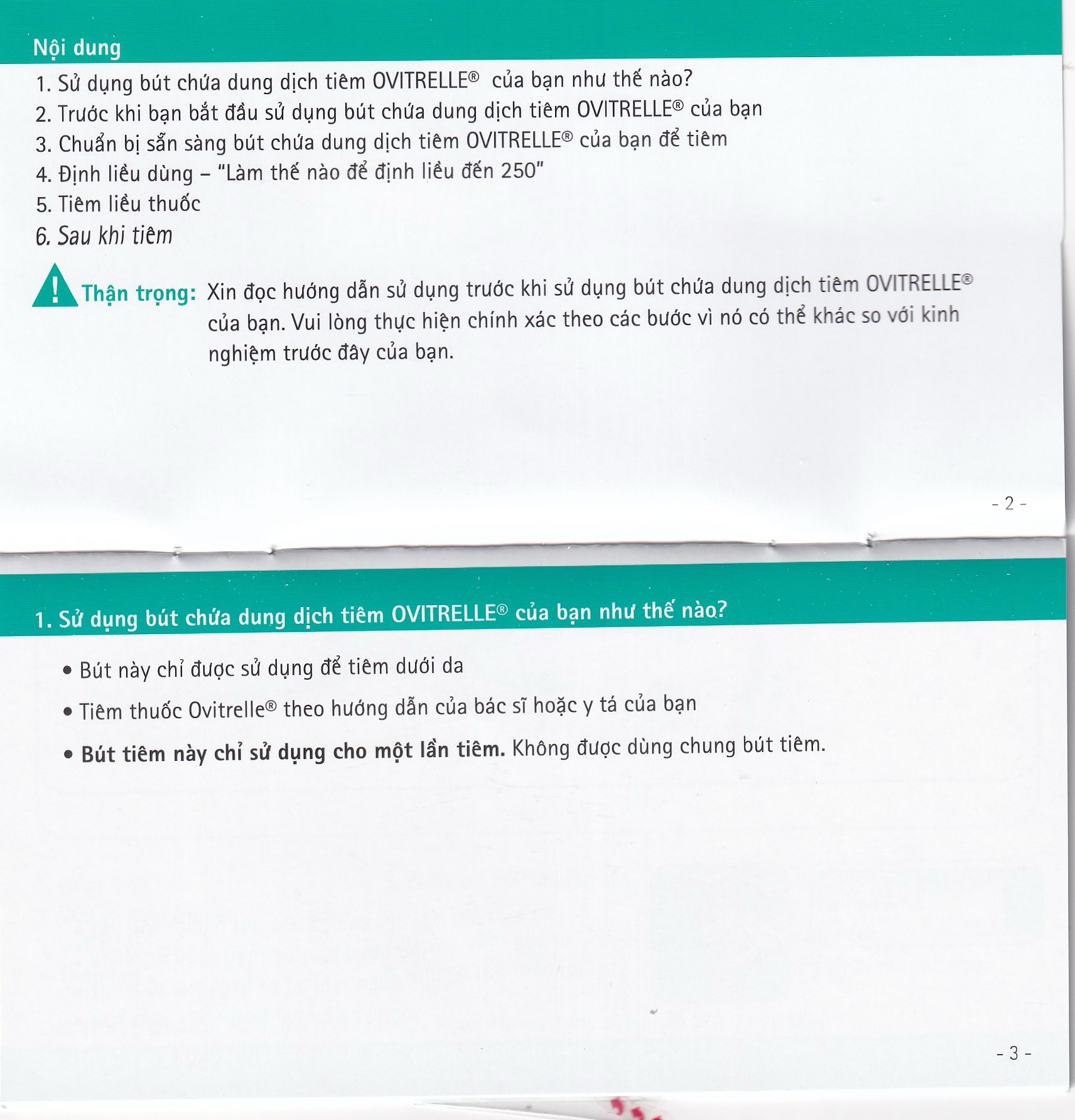 Thuốc Tiêm Ovitrelle 250Mcg/0.5Ml Inj H1 Kích thích rụng trứng