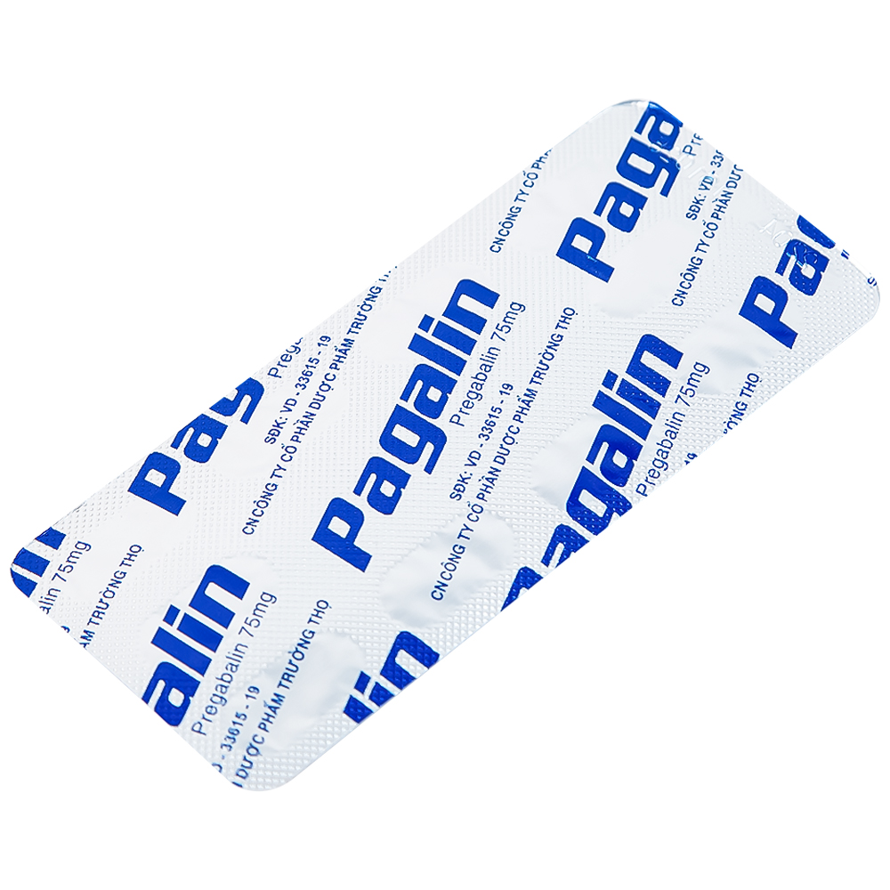 Viên nang cứng Pagalin 75mg Trường Thọ điều trị đau thần kinh, động kinh (3 vỉ x 10 viên)