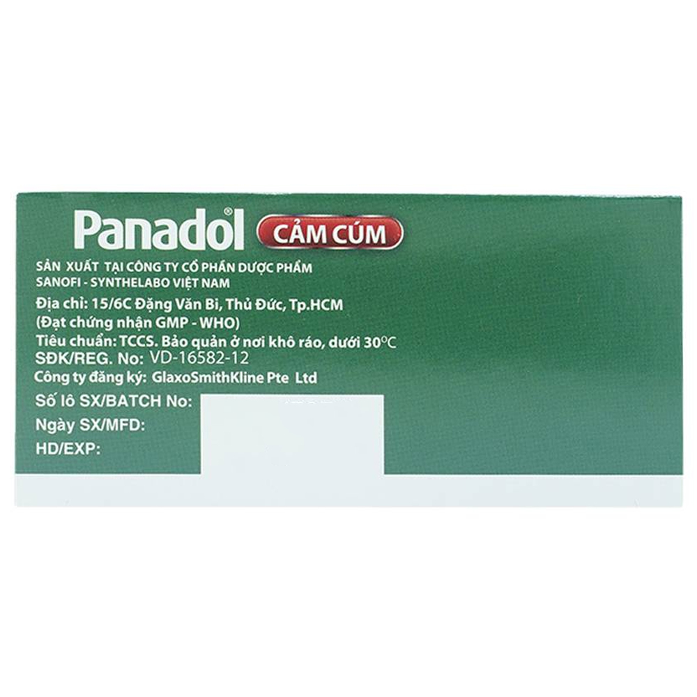 Viên nén Panadol Cảm Cúm GSK giảm các triệu chứng cảm cúm, sốt, đau và xung huyết mũi (15 vỉ x 12 viên)