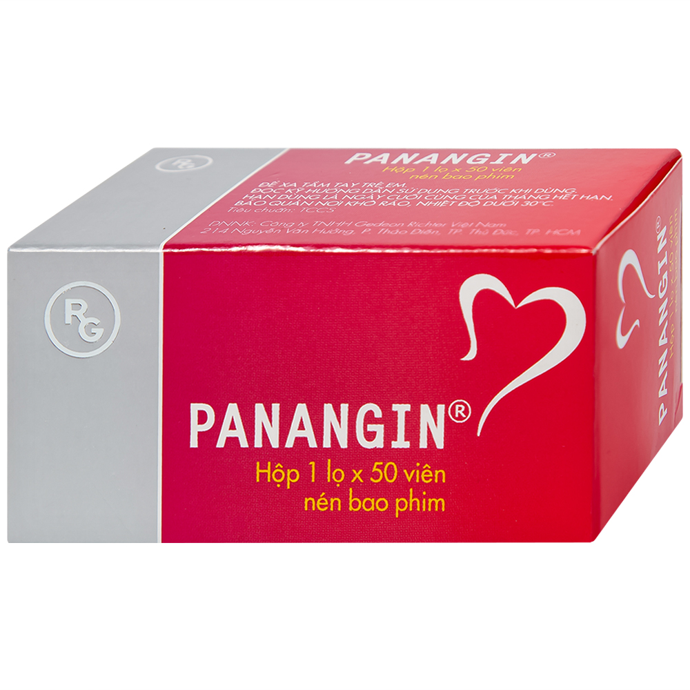 Viên nén Panangin Gedeon bổ sung kali, magnesi dùng trong suy tim (50 viên)