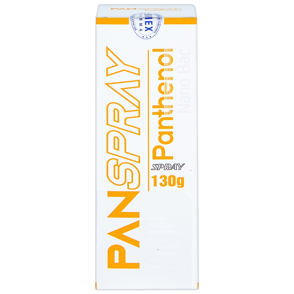 Xịt dưỡng ẩm, giảm viêm da Panspray Panthenol Nano Bạc Bimex 130g