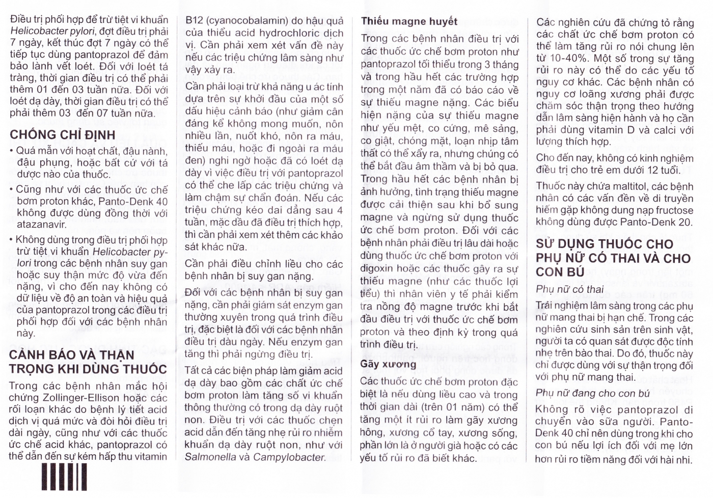 Viên nén Panto-Denk 40 điều trị loét tá tràng, loét dạ dày (2 vỉ x 14 viên)