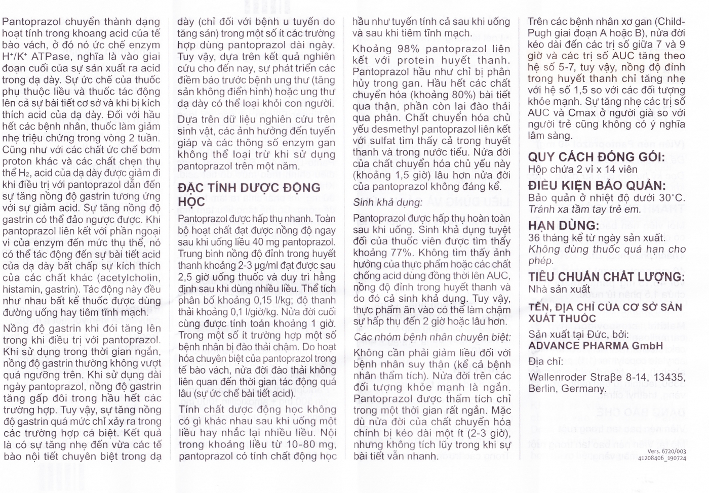 Viên nén Panto-Denk 40 điều trị loét tá tràng, loét dạ dày (2 vỉ x 14 viên)