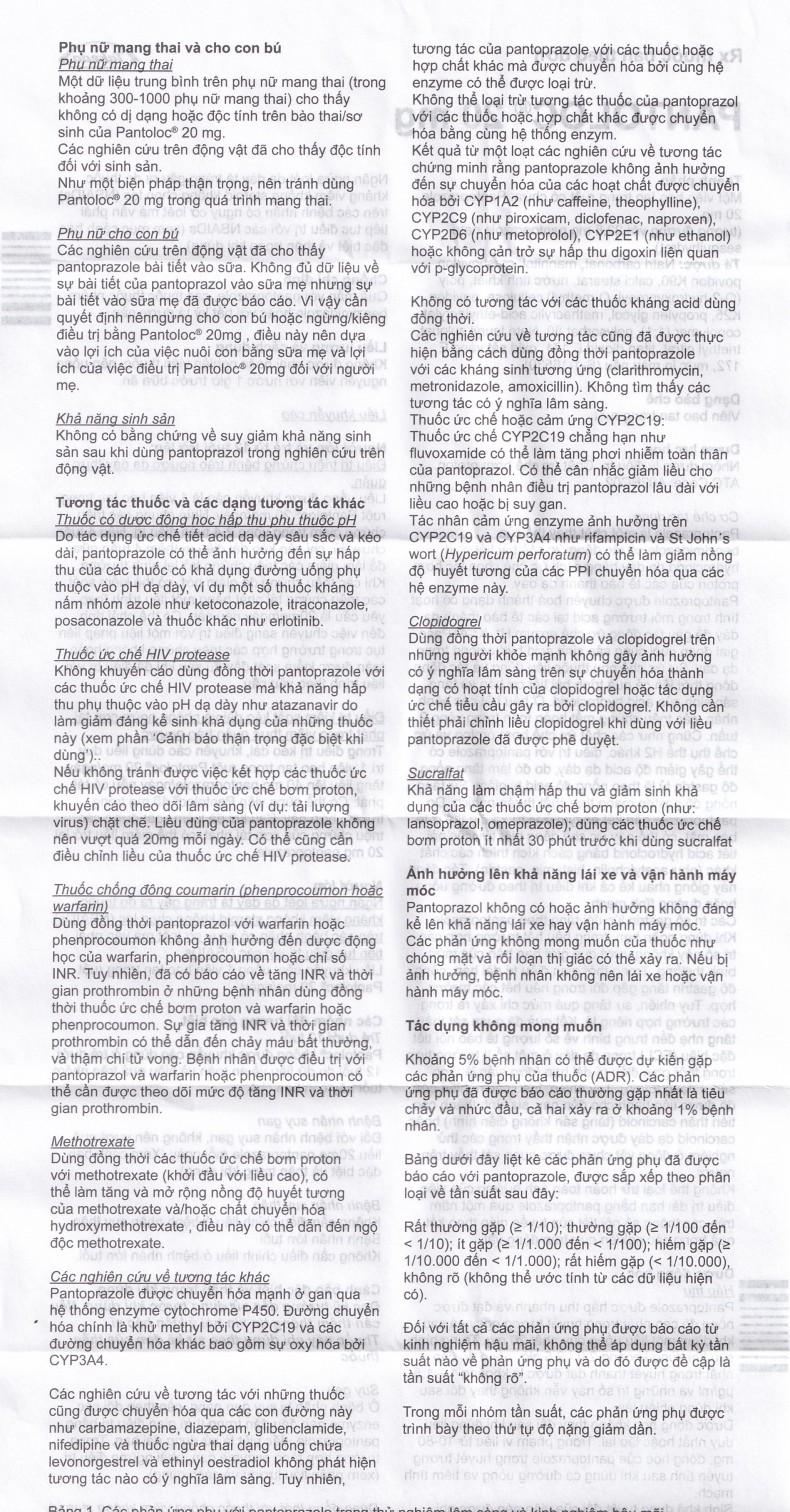 Viên nén Pantoloc 20mg Takeda điều trị trào ngược dạ dày thực quản (1 vỉ x 14 viên)