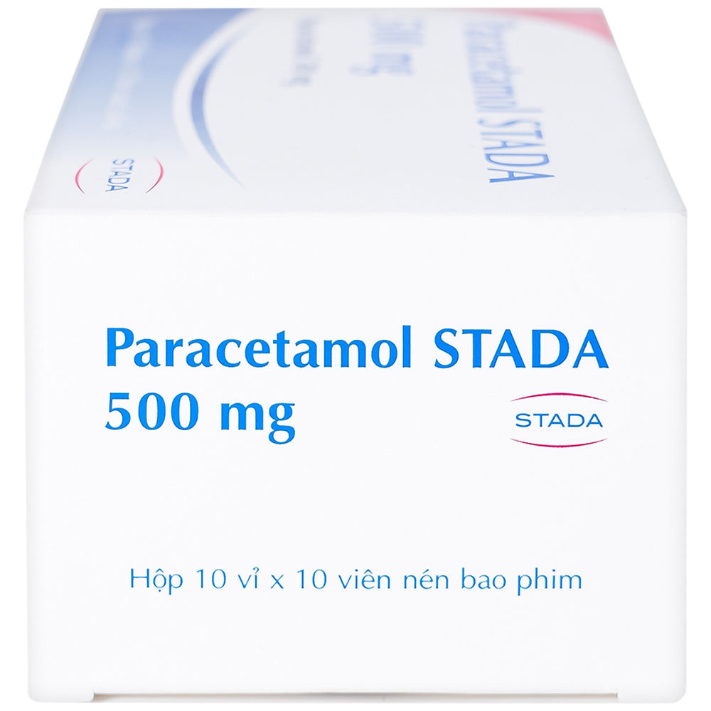 Viên nén Paracetamol Stada 500mg điều trị các cơn đau đầu, đau thần kinh, đau răng (10 vỉ x 10 viên)