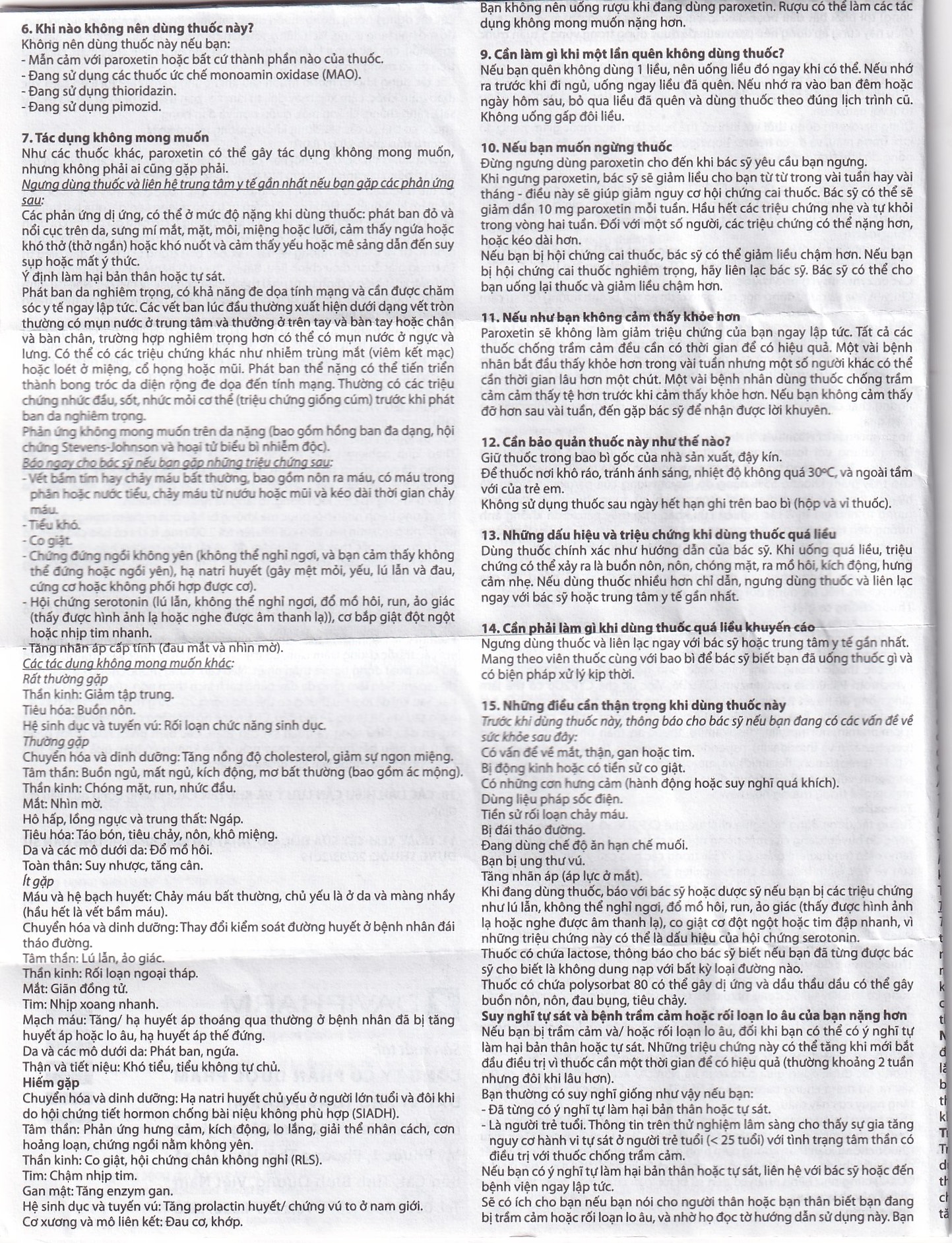 Viên nén Parokey 20mg DaViPharm điều trị trầm cảm, rối loạn ám ảnh cưỡng bức (3 vỉ x 10 viên) 