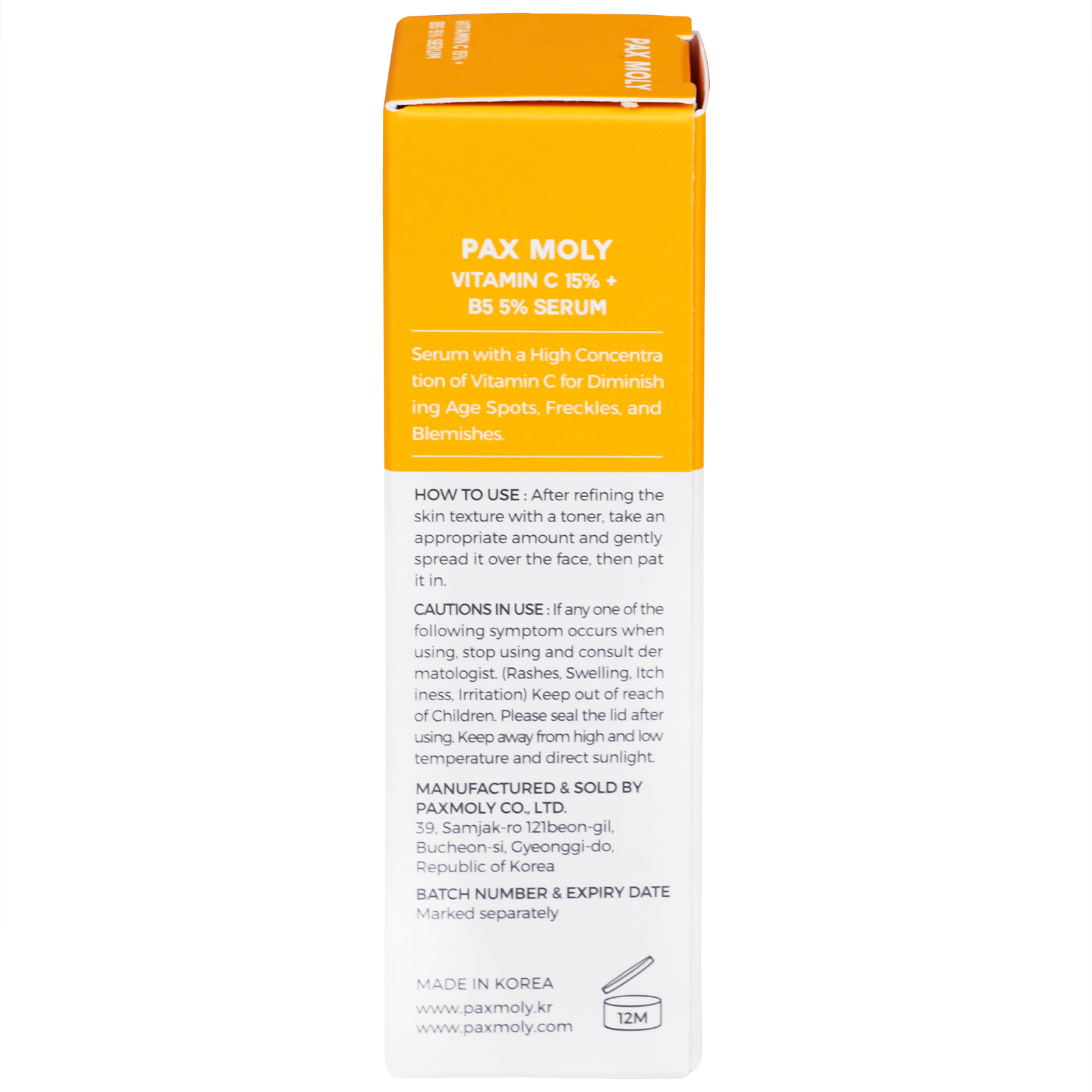 Tinh chất dưỡng ẩm, sáng da Pax Moly Blemish Care (orange) 30ml