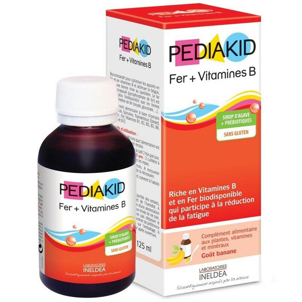 Siro giúp giảm mệt mỏi Pediakid Fer + Vitamines B (125ml)