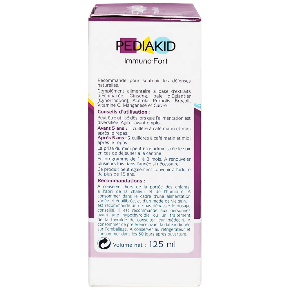 Siro hỗ trợ sức đề kháng Pediakid Immuno-Fort (125ml)
