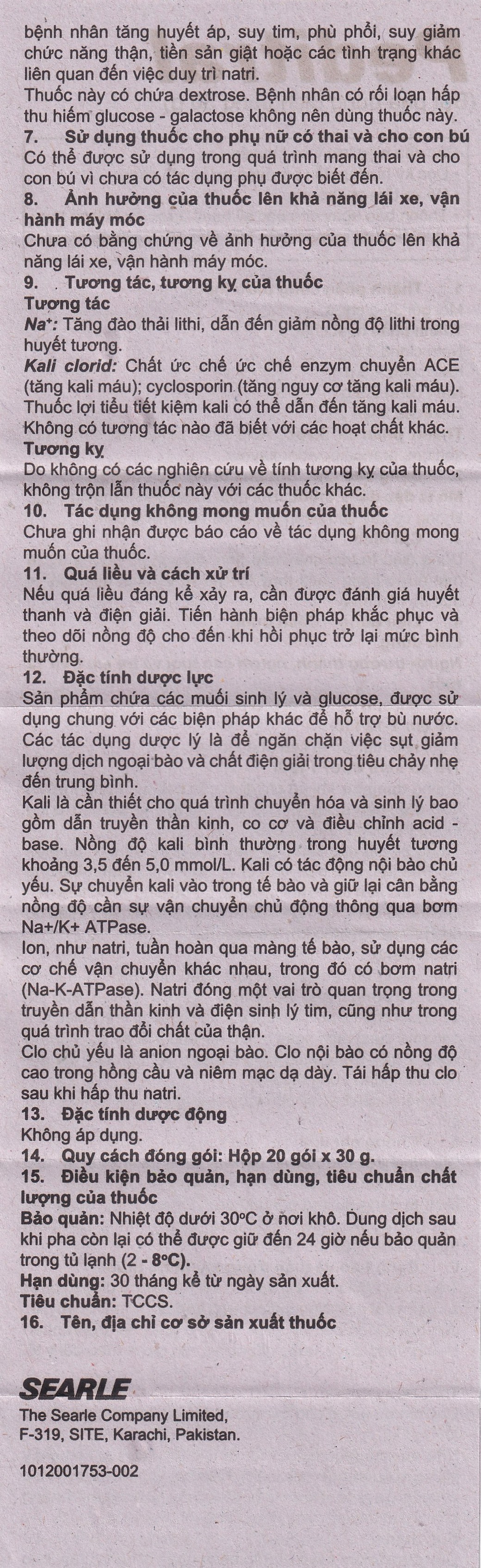 Thuốc Peditral (O.R.S.) Searle điều trị chứng mất nước, chất điện giải (20 gói)