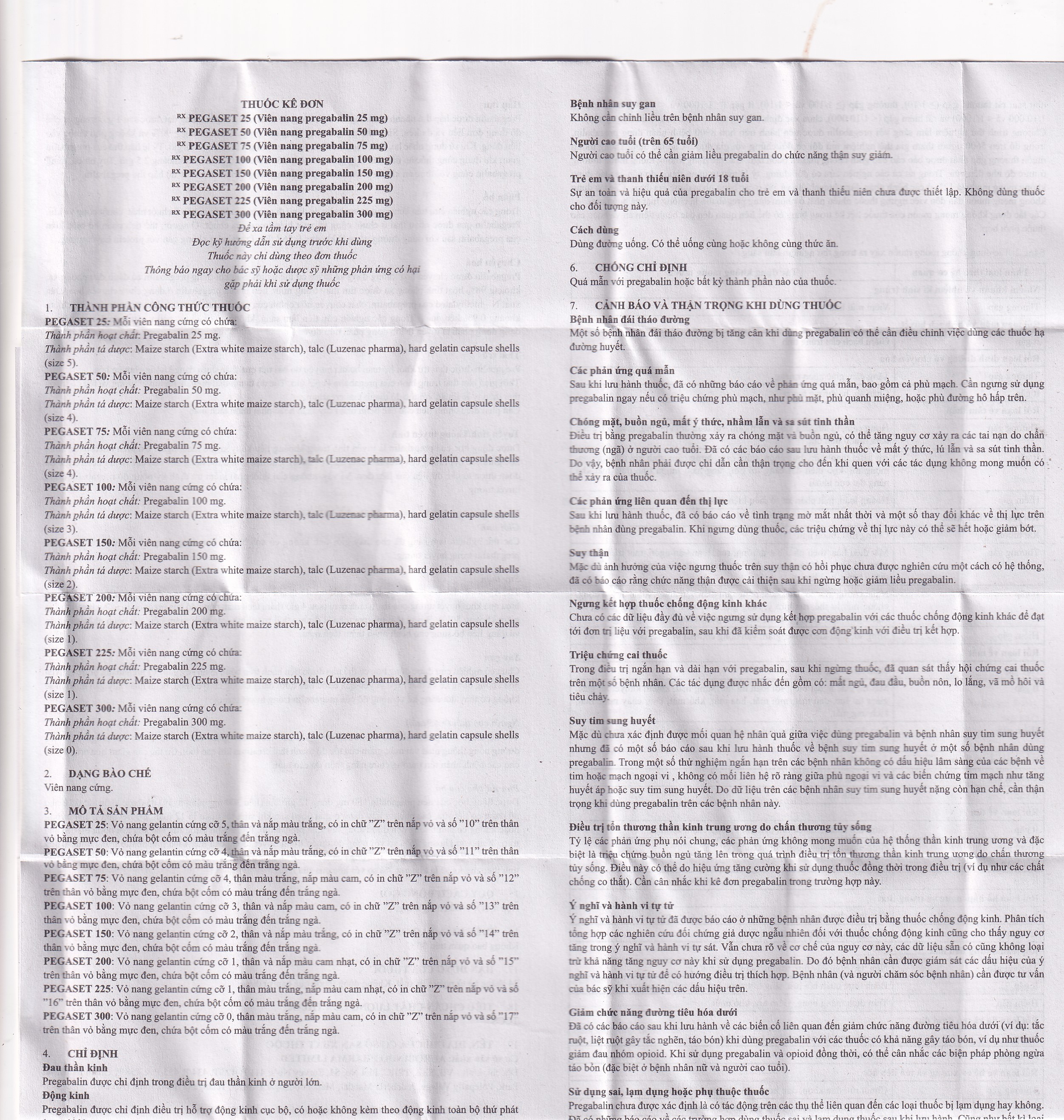 Thuốc Pegaset 50 Aurobindo điều trị đau thần kinh, hỗ trợ động kinh cục bộ (4 vỉ x 7 viên)