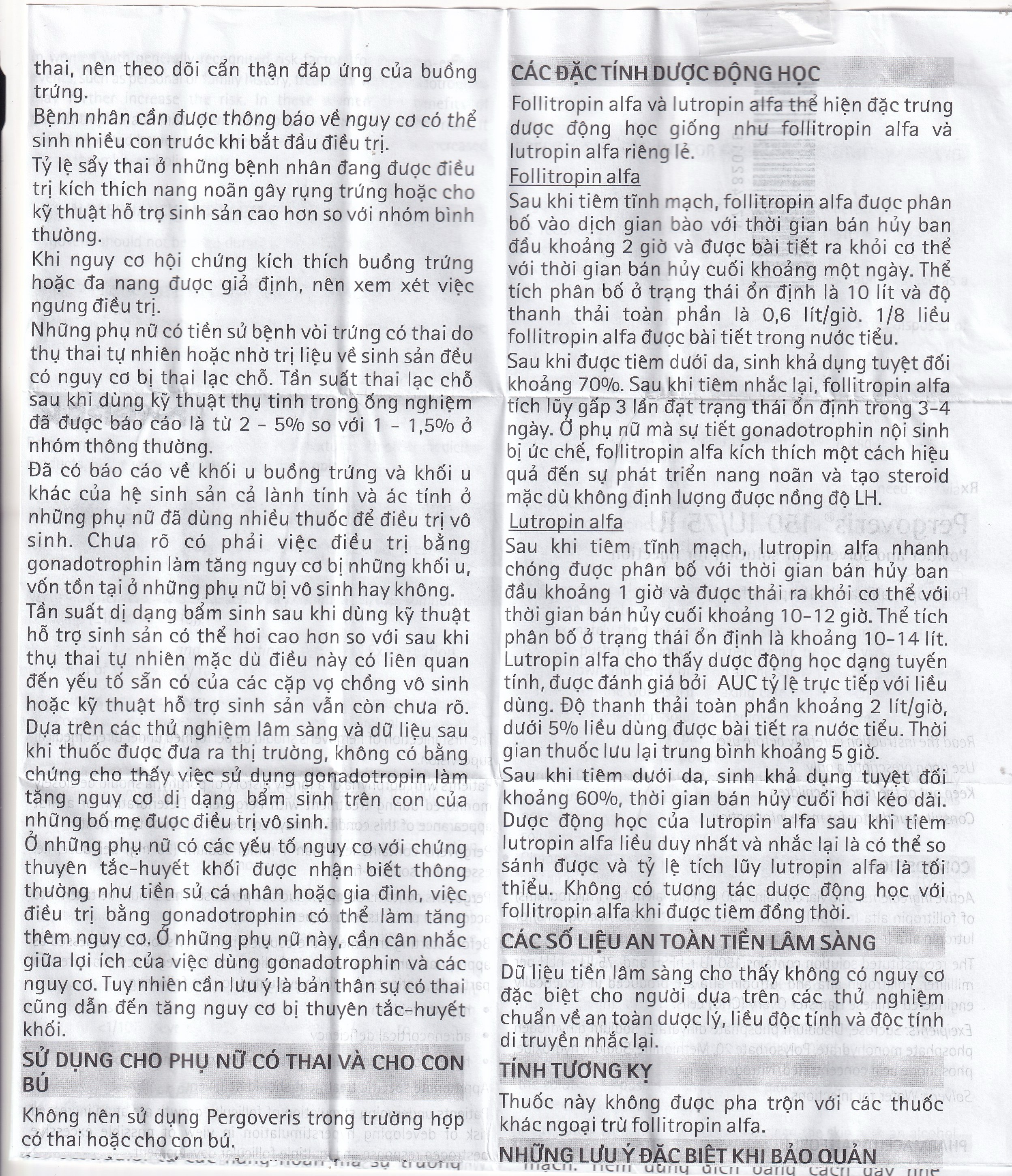 Thuốc Pergoveris 150Iu/75Iu Thuốc Kích Thích Noãn Phát Triển
