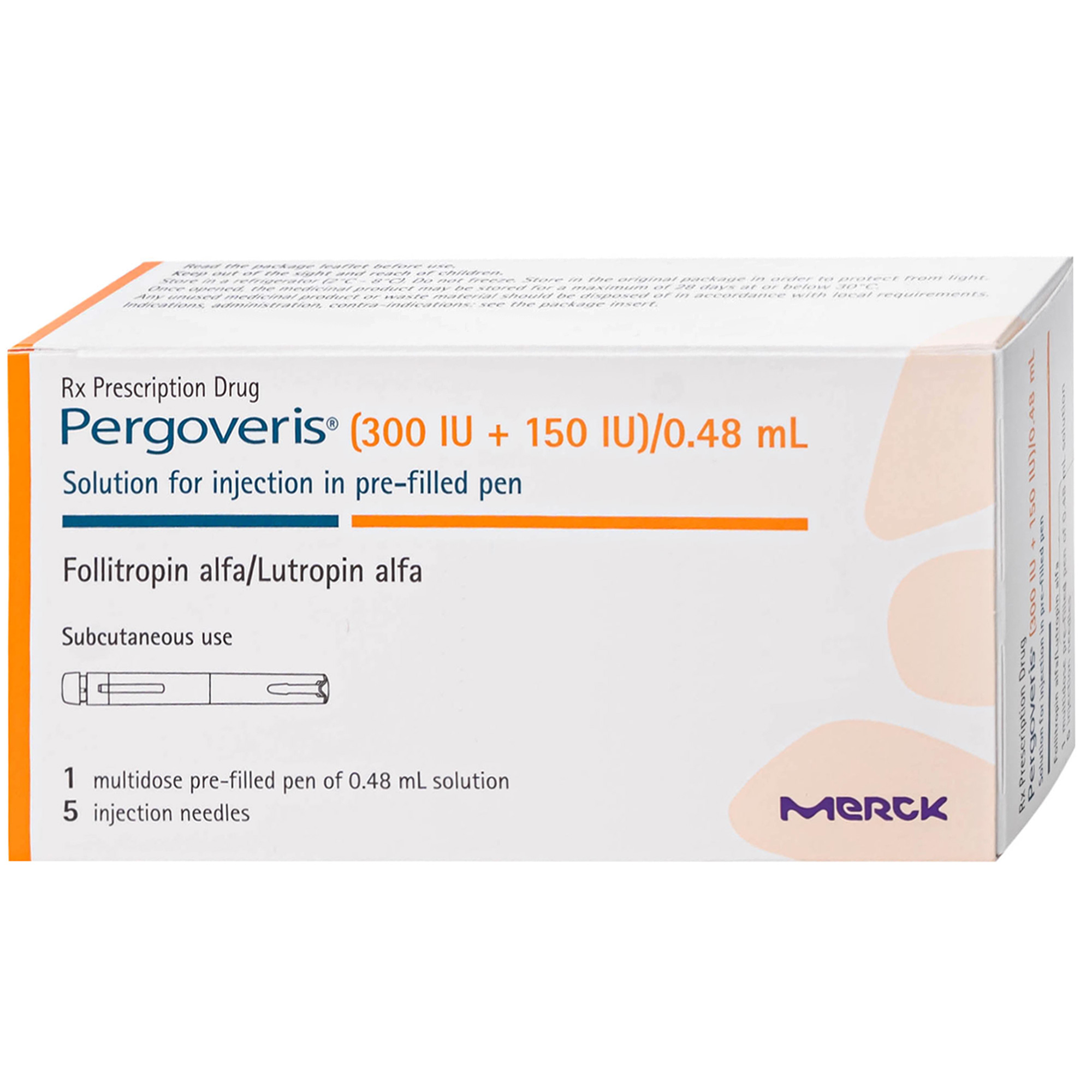 Pergoveris 300Iu + 150Iu  Merck 0.48Ml Điều Trị Hiếm Muộn
