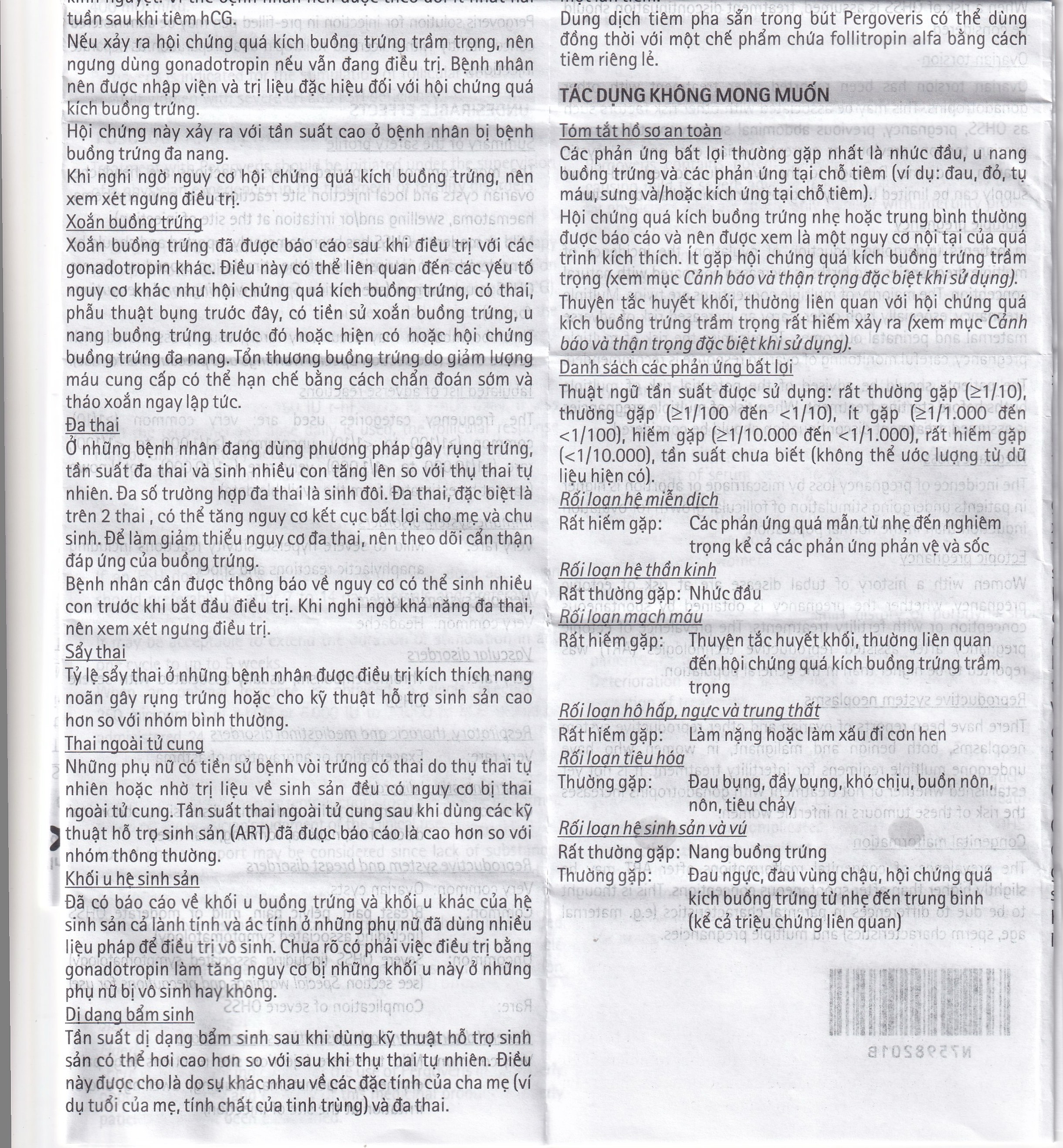 Pergoveris 300Iu + 150Iu  Merck 0.48Ml Điều Trị Hiếm Muộn