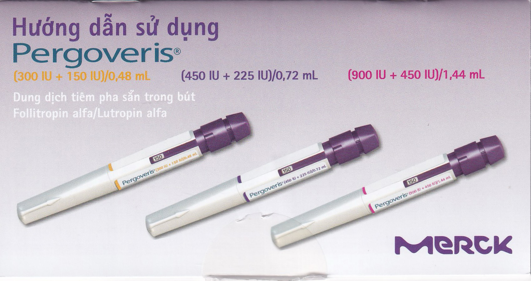 Pergoveris 300Iu + 150Iu  Merck 0.48Ml Điều Trị Hiếm Muộn