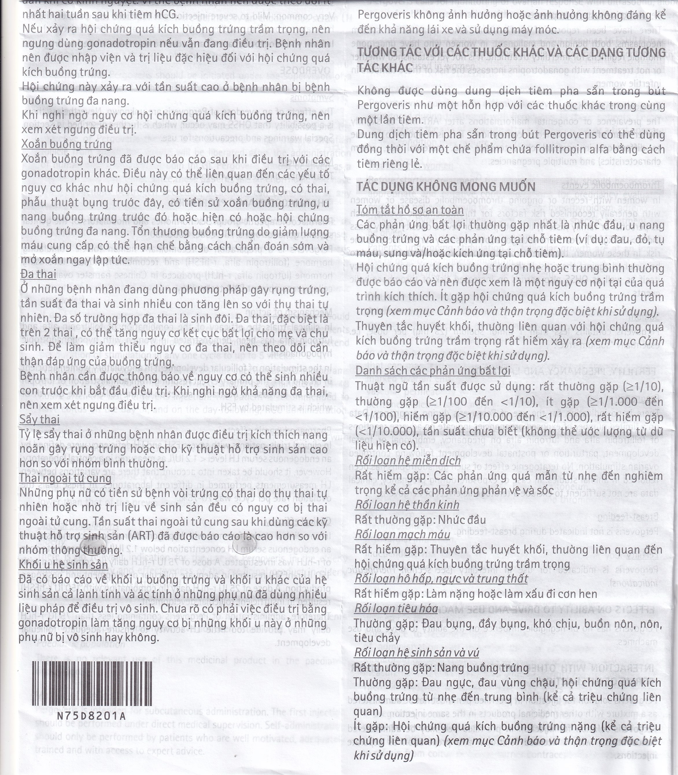Pergoveris 450Iu + 225Iu Thuốc Kích Thích Noãn Phát Triển