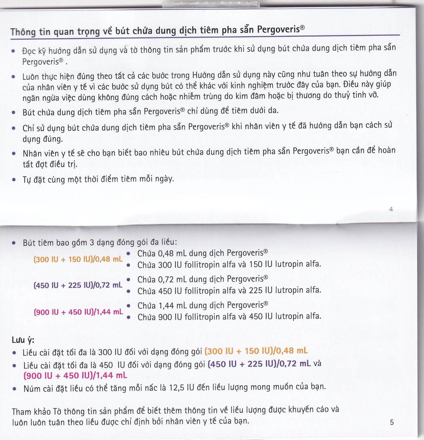 Pergoveris 900Iu + 450Iu Thuốc Kích Thích Noãn Phát Triển