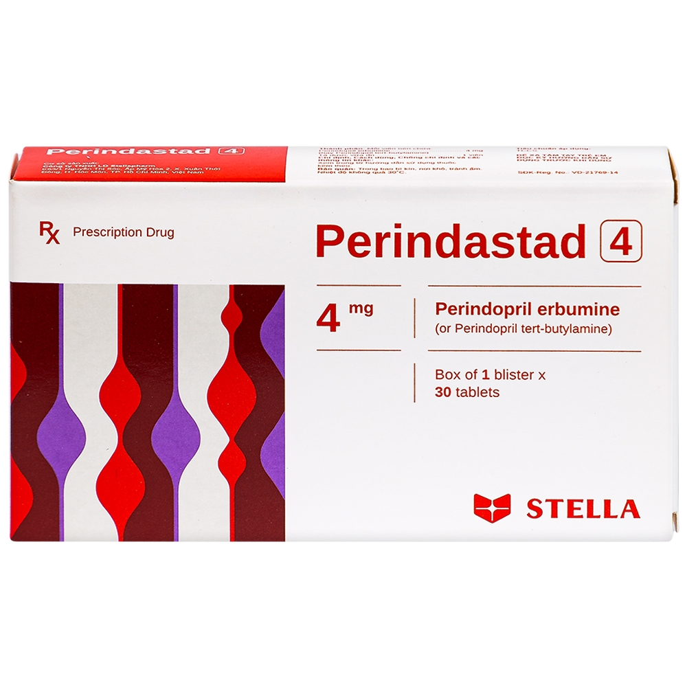 Thuốc Perindastad 4mg Stella điều trị tăng huyết áp (1 vỉ x 30 viên)