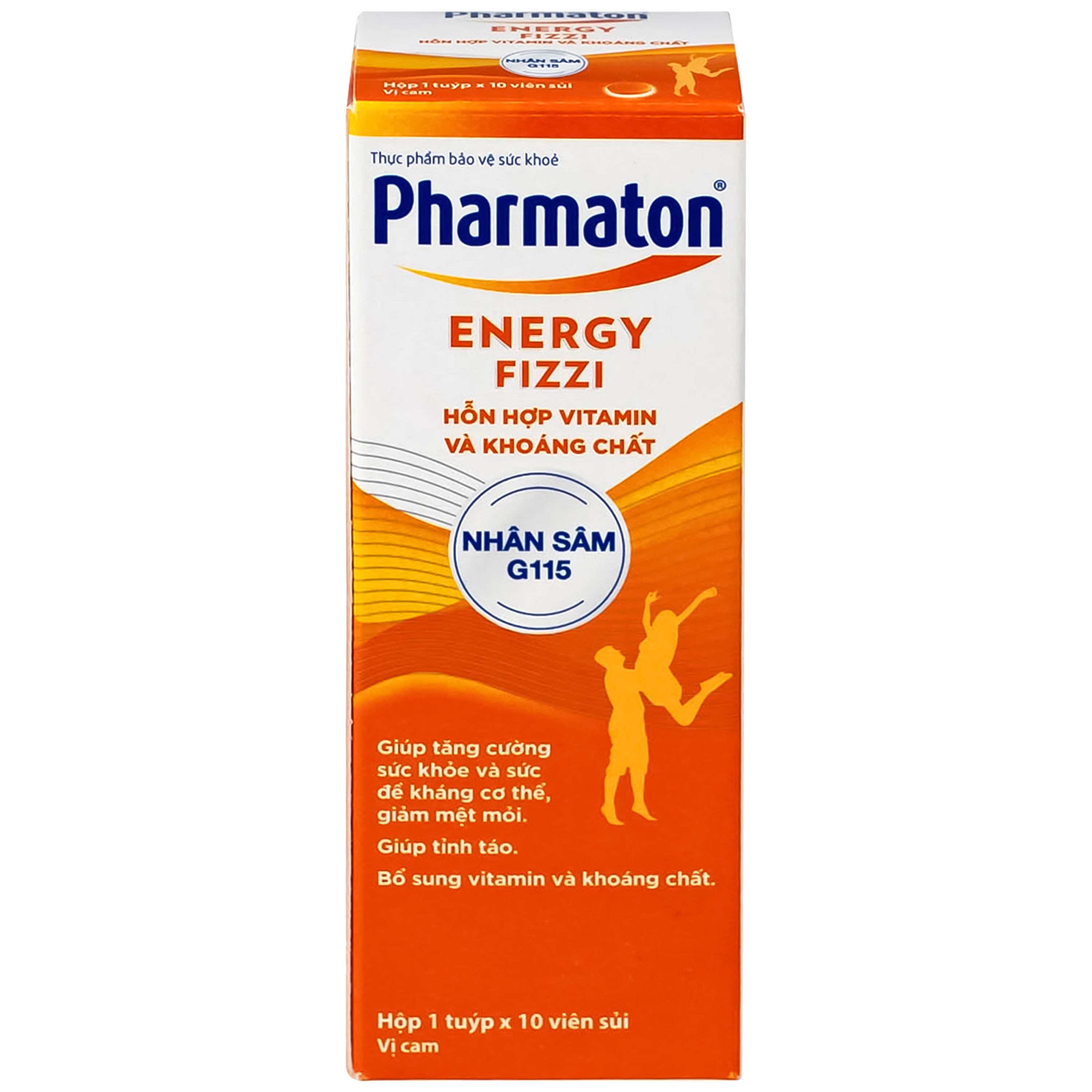 Thực phẩm bảo vệ sức khỏe Pharmaton Energy Fizzi Sanofi giúp tăng cường sức khỏe, sức đề kháng và giảm mệt mỏi (10 viên)