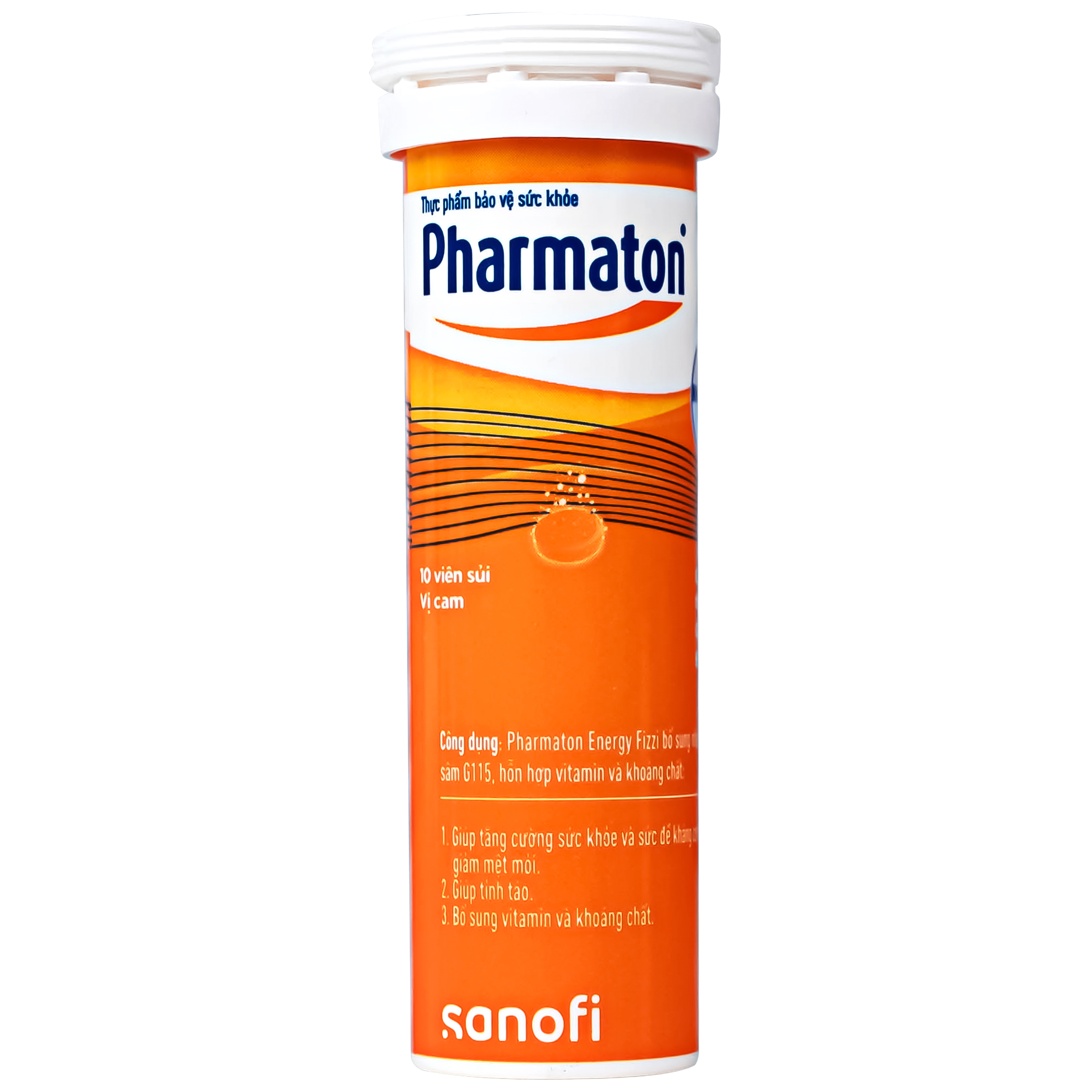 Thực phẩm bảo vệ sức khỏe Pharmaton Energy Fizzi Sanofi giúp tăng cường sức khỏe, sức đề kháng và giảm mệt mỏi (10 viên)