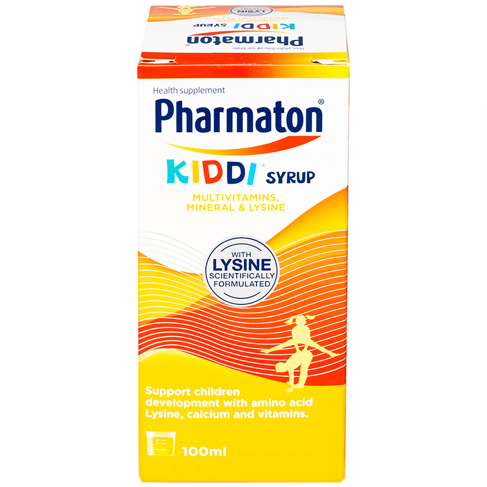 Siro Pharmaton Kiddi Syrup 100ml Sanofi bổ sung Lysin, calci và một số vitamin
