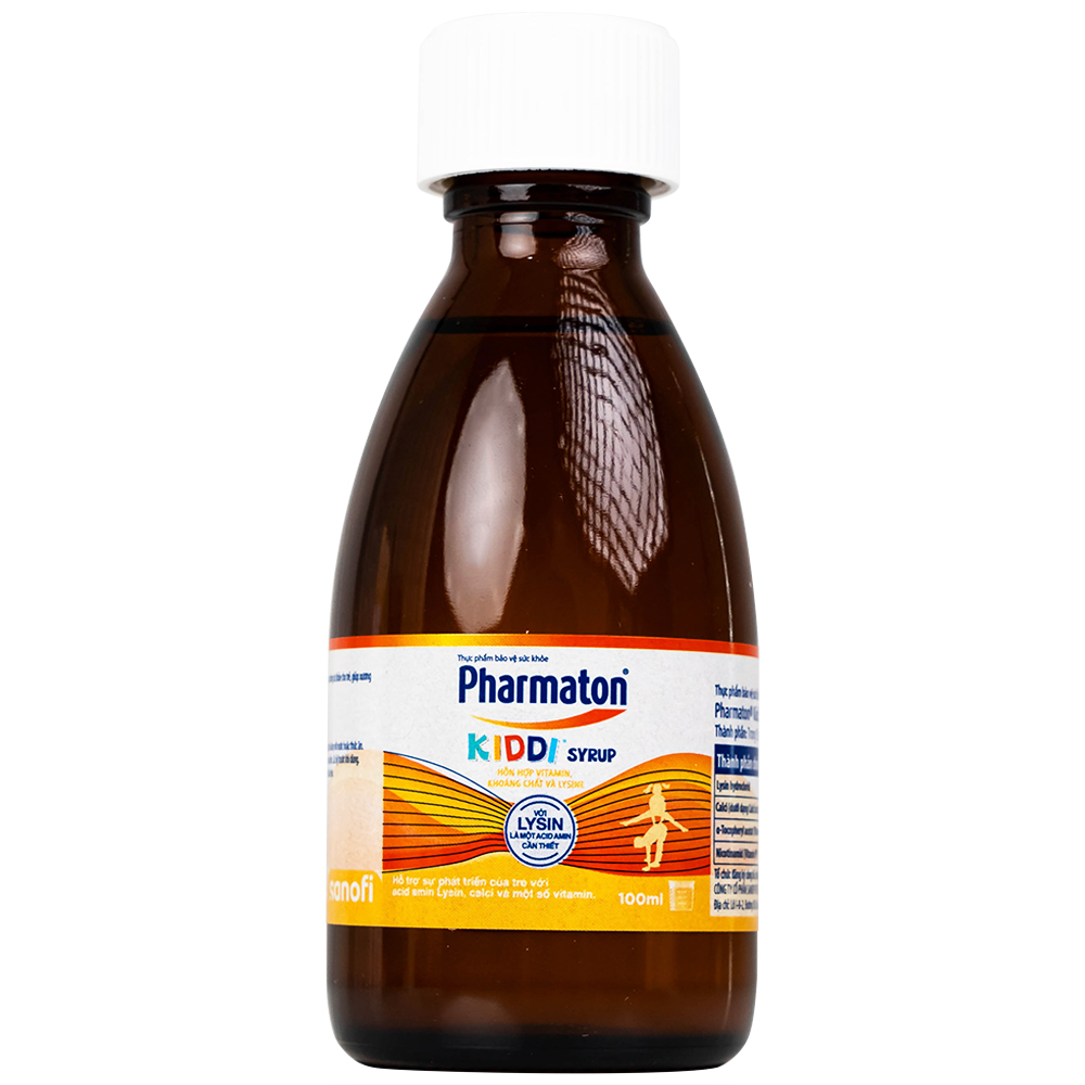 Siro Pharmaton Kiddi Syrup 100ml Sanofi bổ sung Lysin, calci và một số vitamin