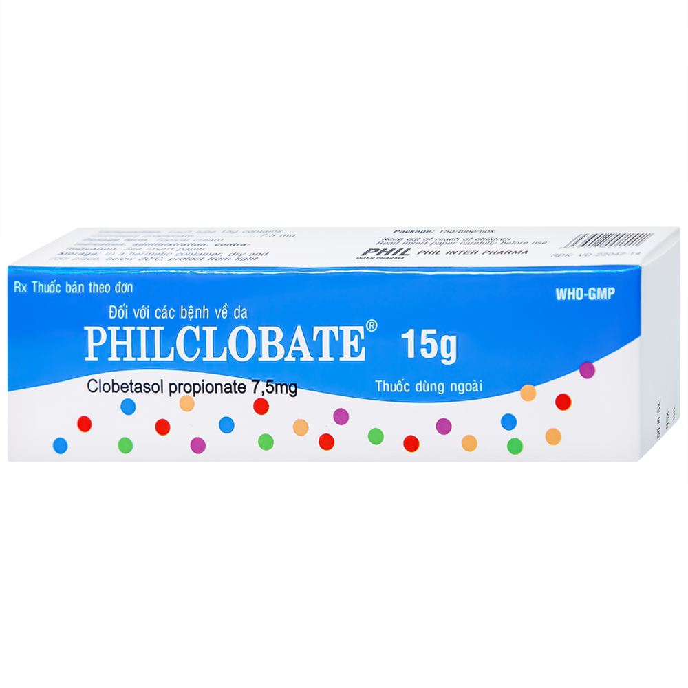 Kem bôi da PhilClobate Phil Inter Pharma điều trị viêm da, chàm, chàm dị ứng (15g)
