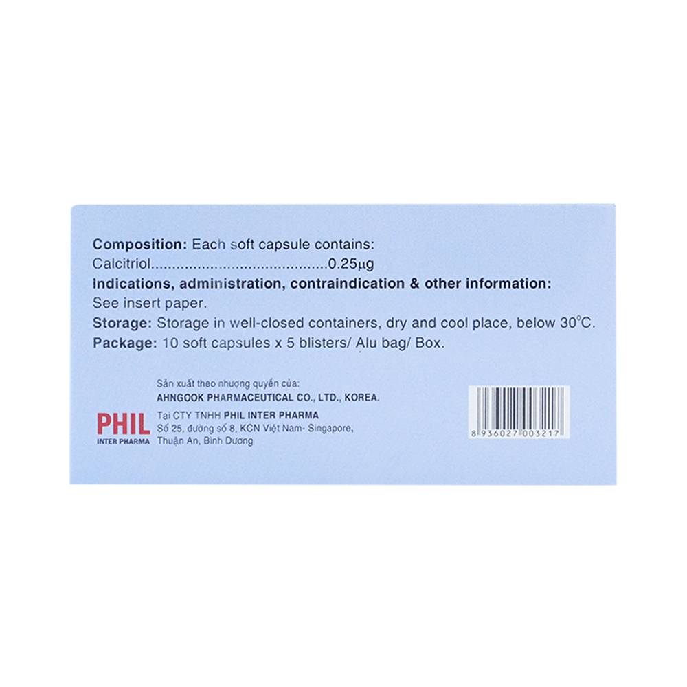 Thuốc Philbone-A Phil điều trị loãng xương, bệnh còi xương (5 vỉ x 10 viên)
