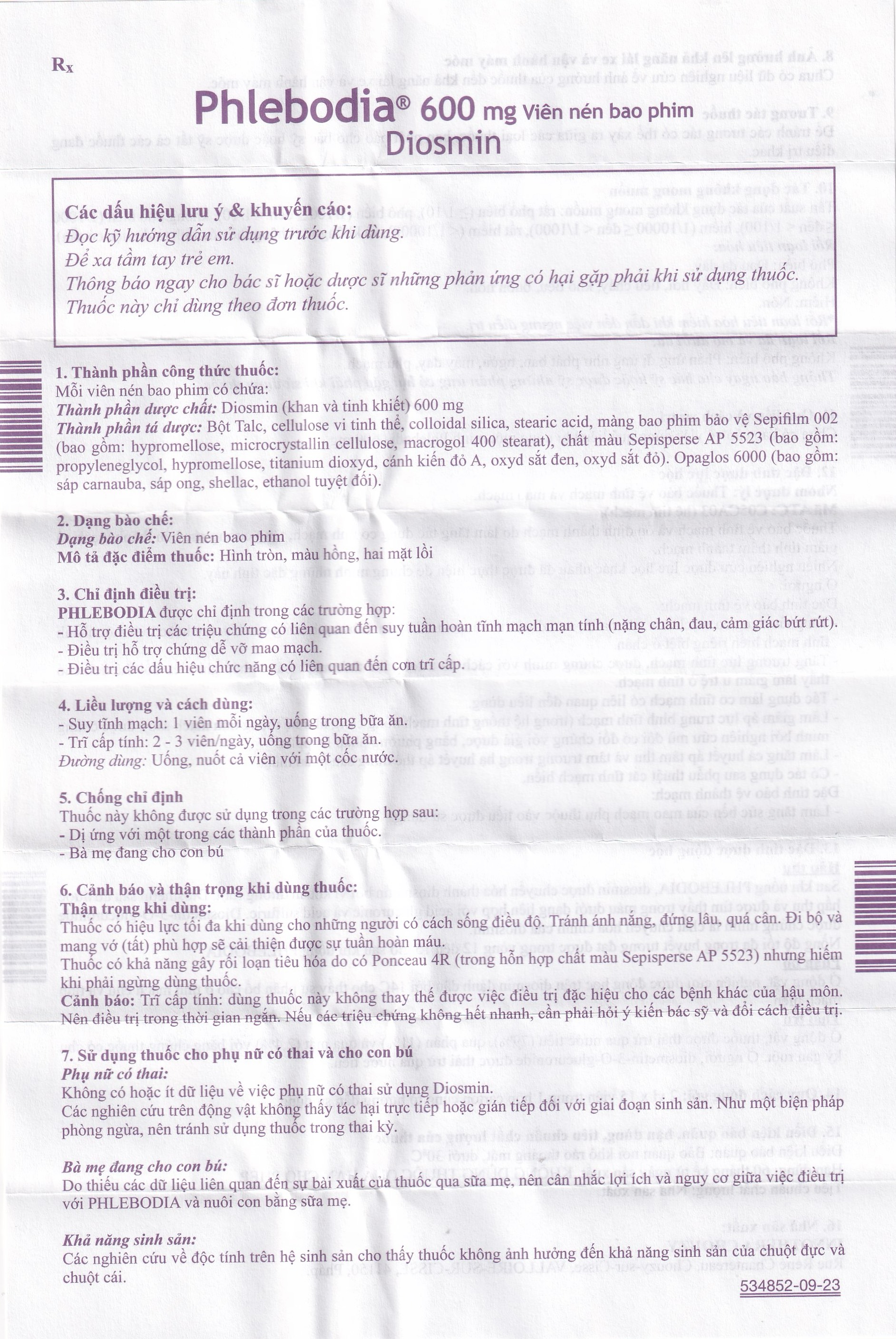 Thuốc Phlebodia 600mg Innothera điều trị trĩ cấp tính, suy tuần hoàn (2 vỉ x 15 viên)