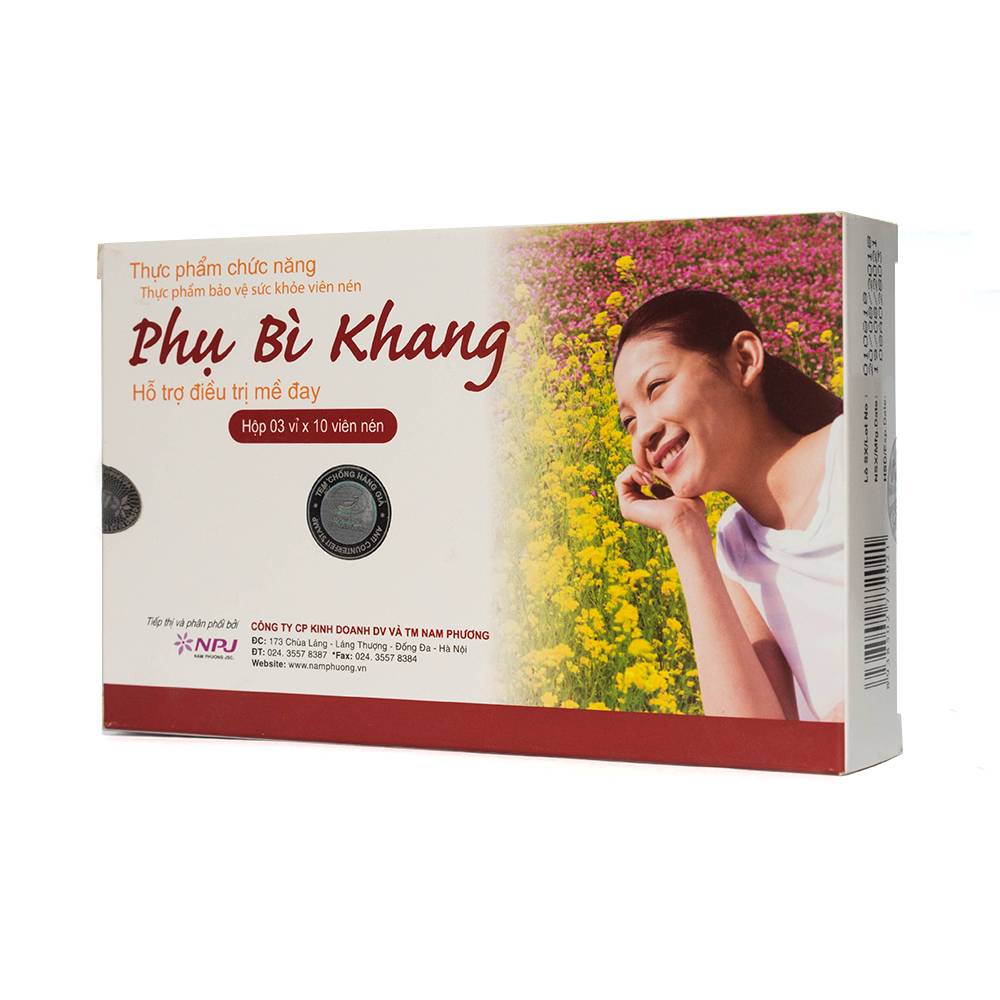 Viên uống giảm mề đây mẩn ngứa Phụ Bì Khang (3 vỉ x 10 viên)