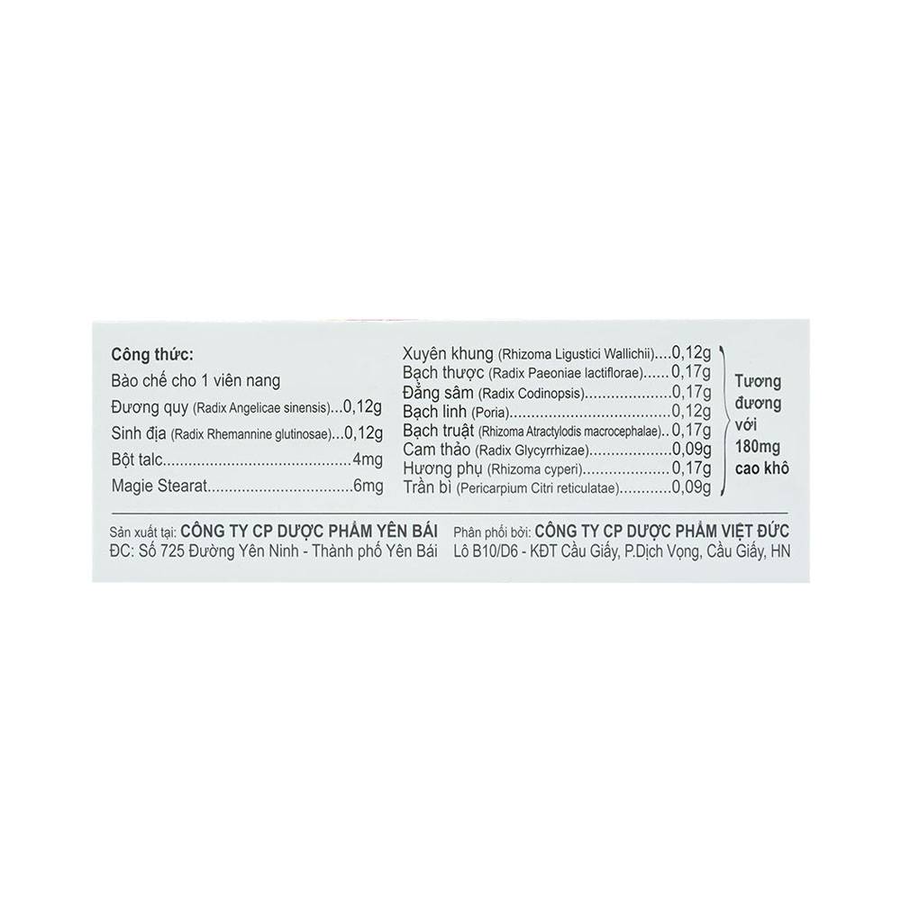 Thuốc điều kinh bổ huyết Phụ Huyết Khang YPharco điều trị rối loạn kinh nguyệt (5 vỉ x 10 viên)
